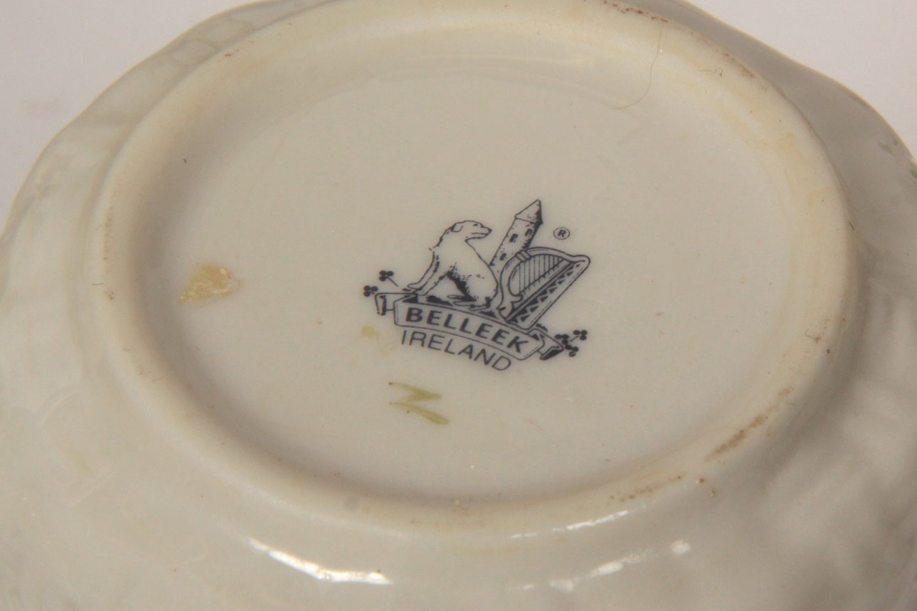 Collection of Belleek Shamrock Tableware