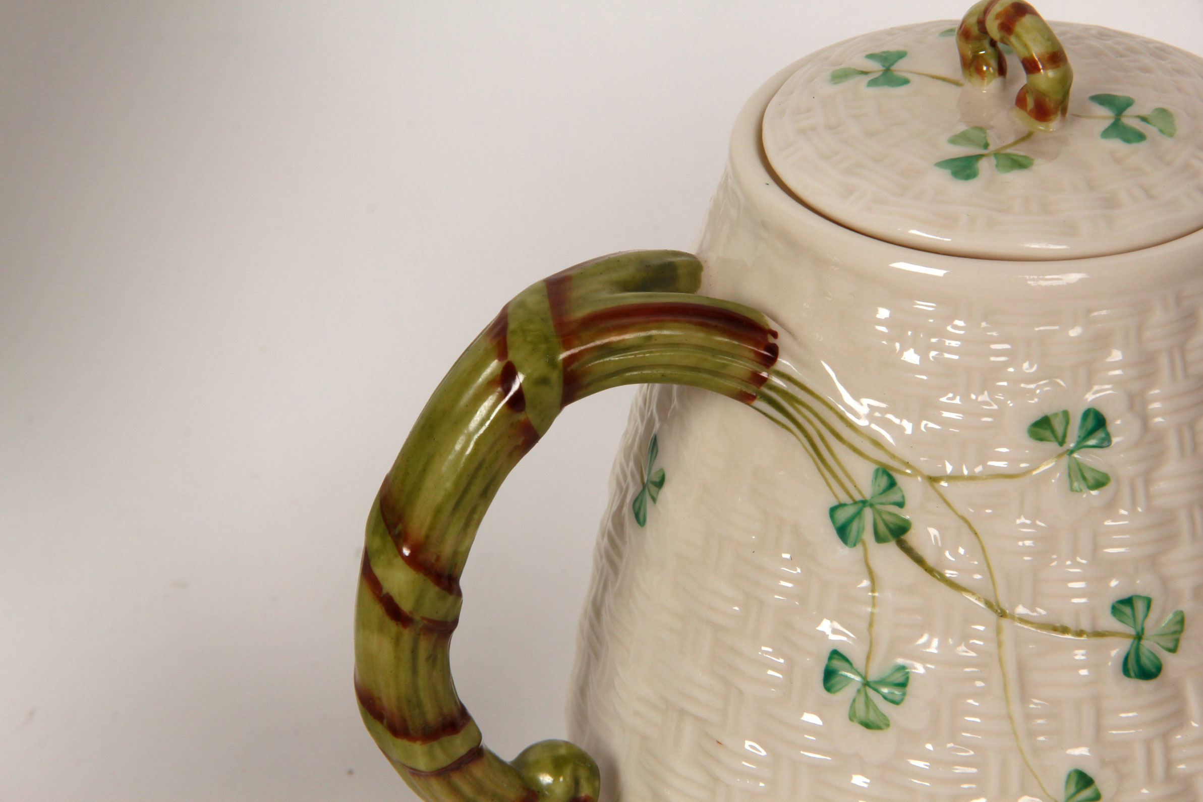 Collection of Belleek Shamrock Tableware