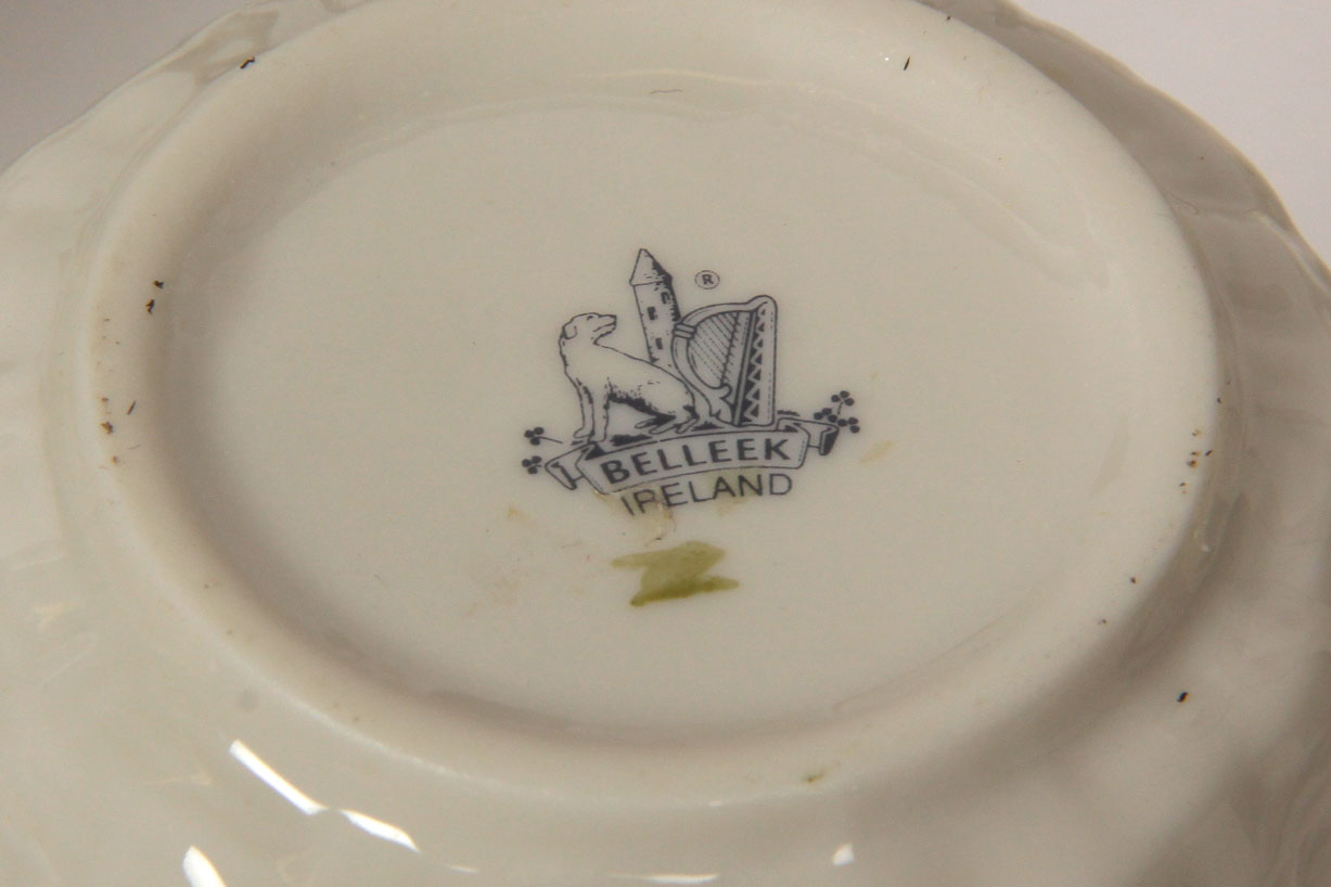 Collection of Belleek Shamrock Tableware