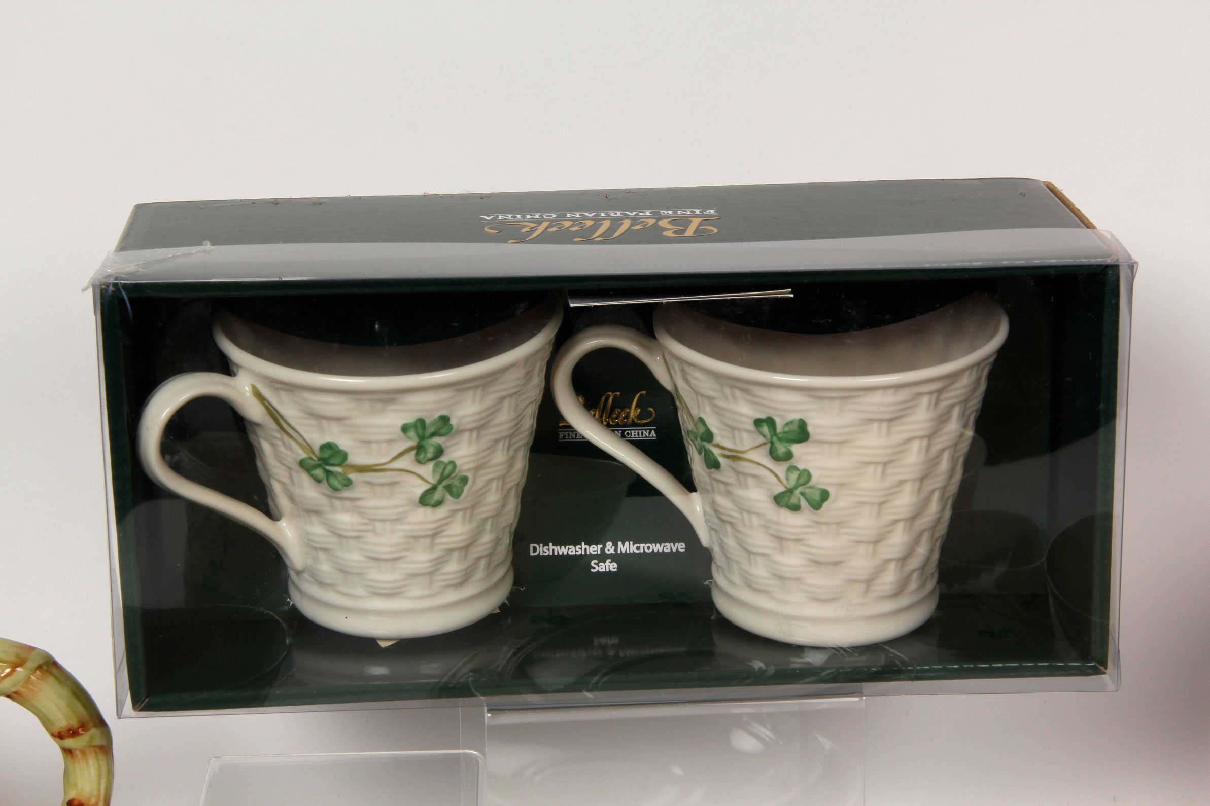 Collection of Belleek Shamrock Tableware