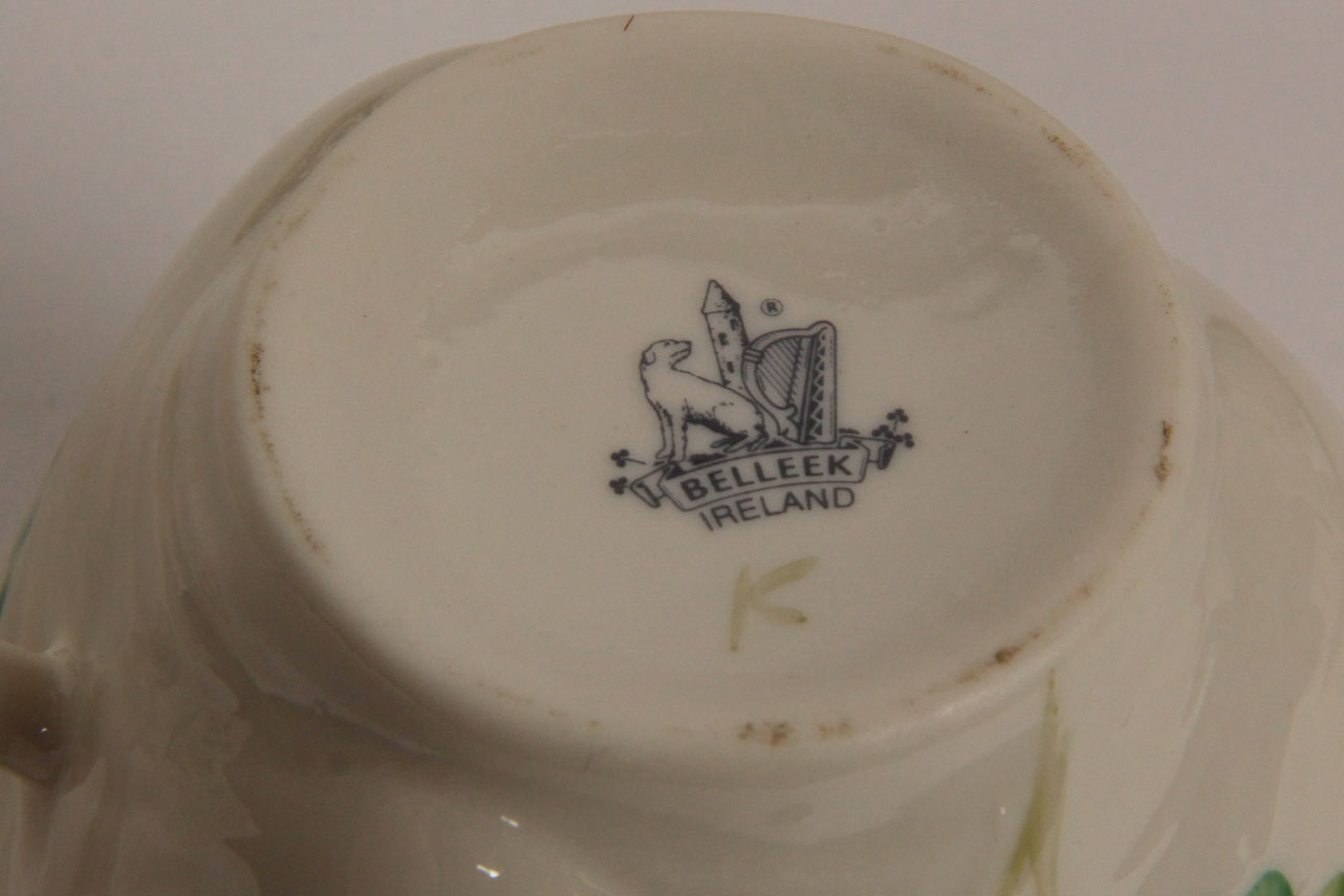 Collection of Belleek Shamrock Tableware