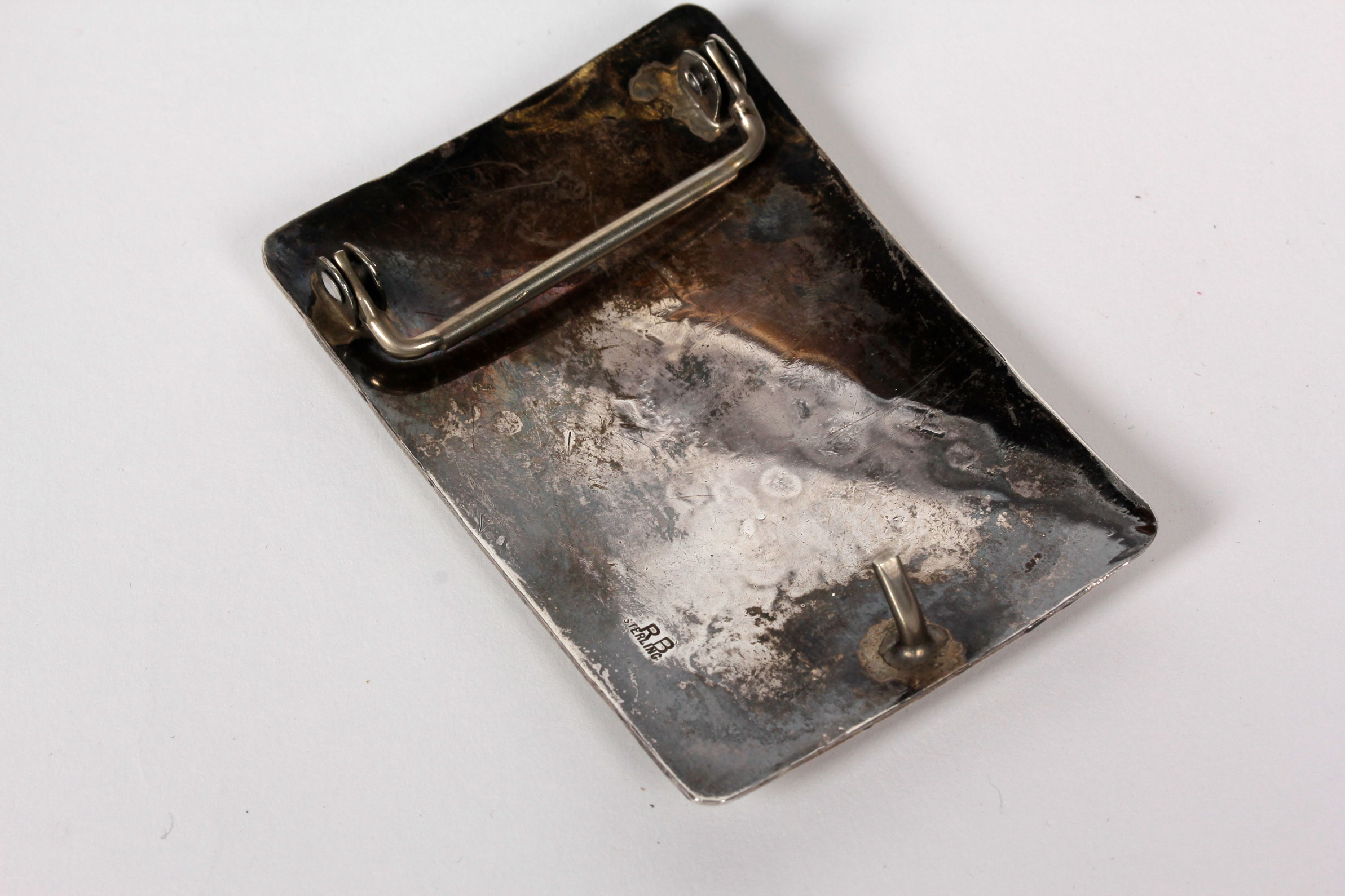 Robert Becenti Navajo Sterling Silver Belt Buckle