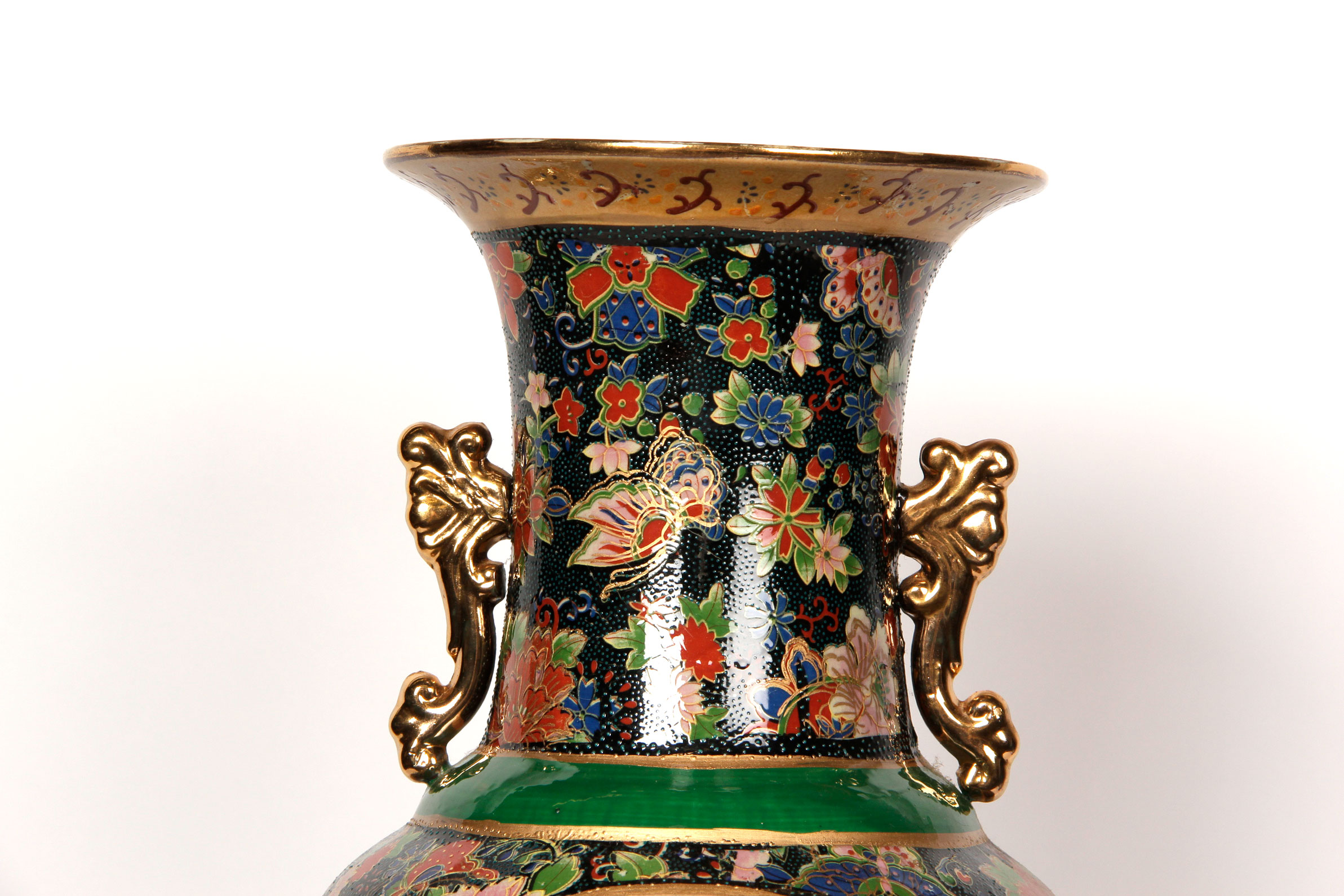 Large Chinese Satsuma Style Floor Vase