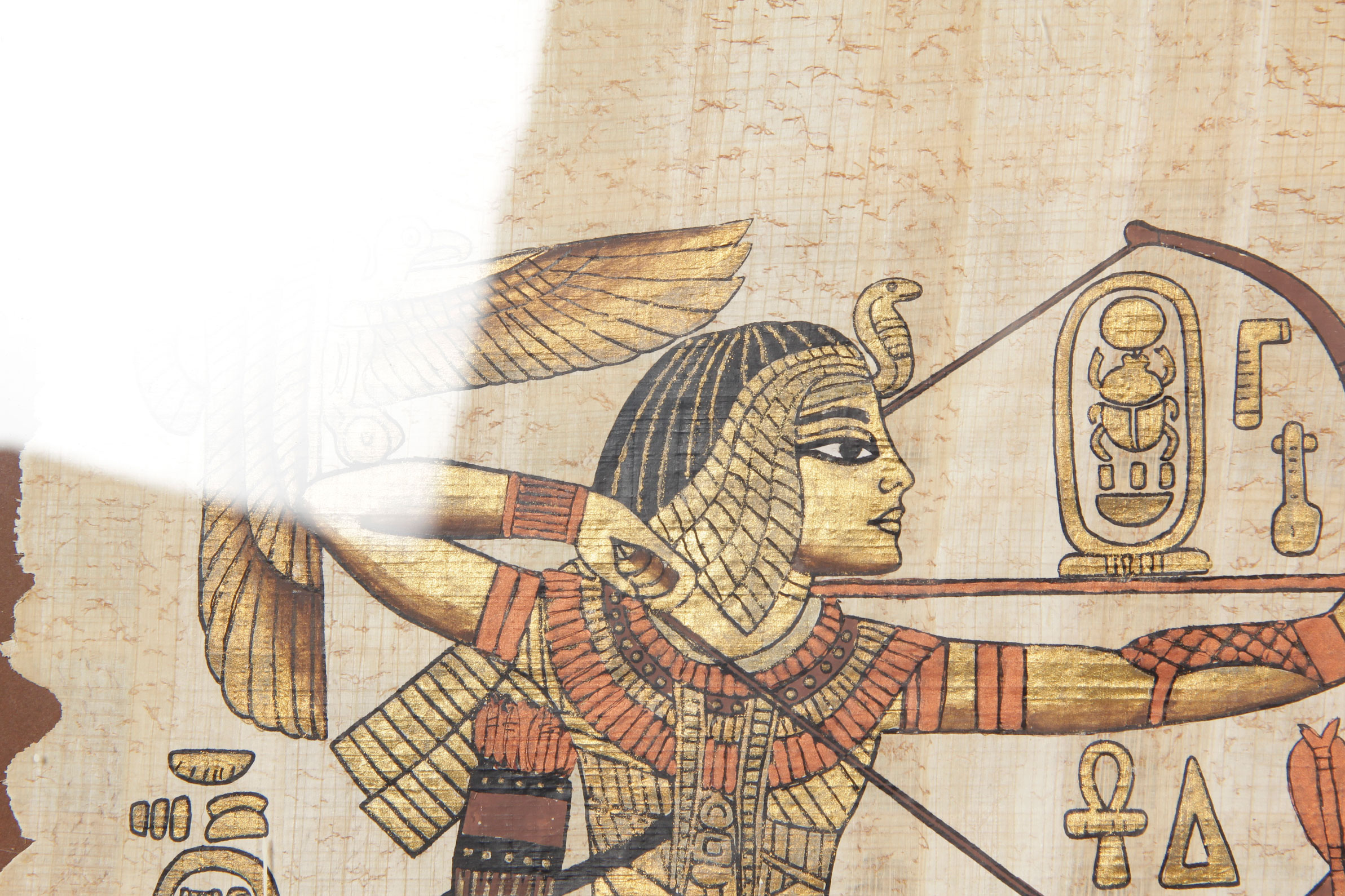 Framed Tutankhamun Papyrus by The Franklin Mint