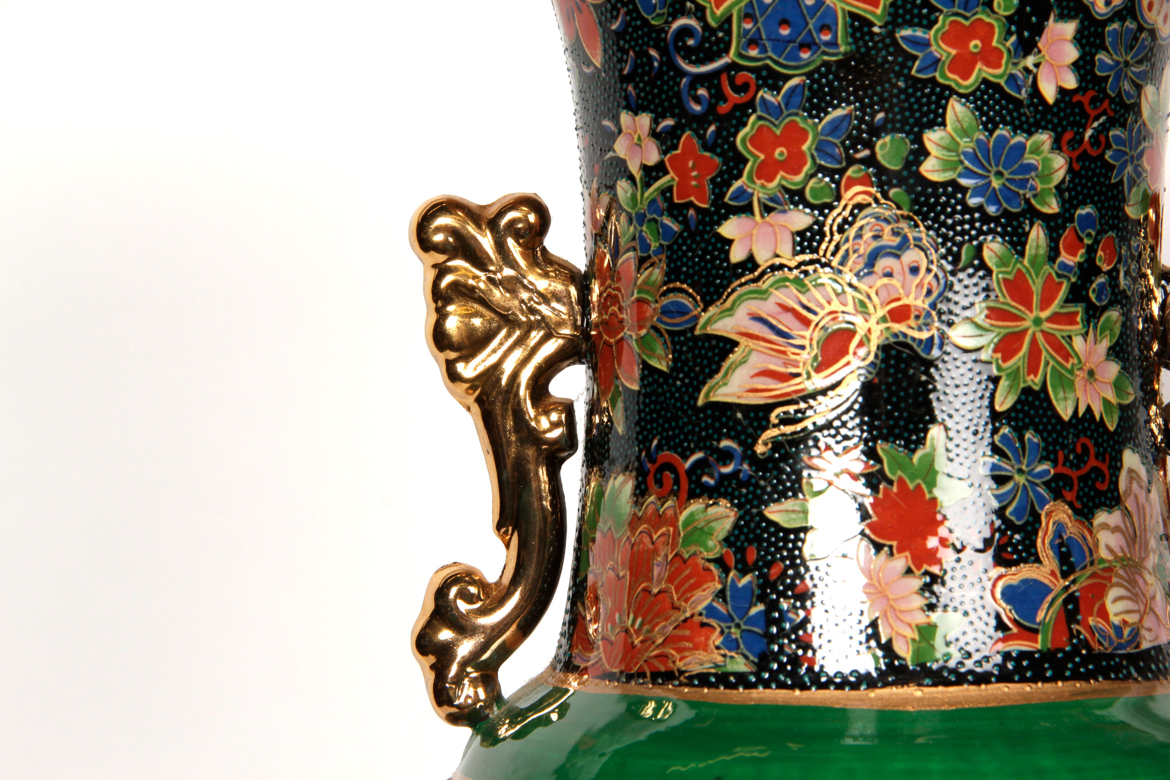 Large Chinese Satsuma Style Floor Vase