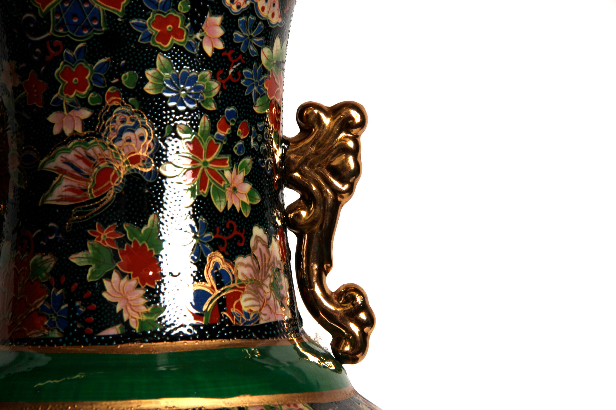 Large Chinese Satsuma Style Floor Vase