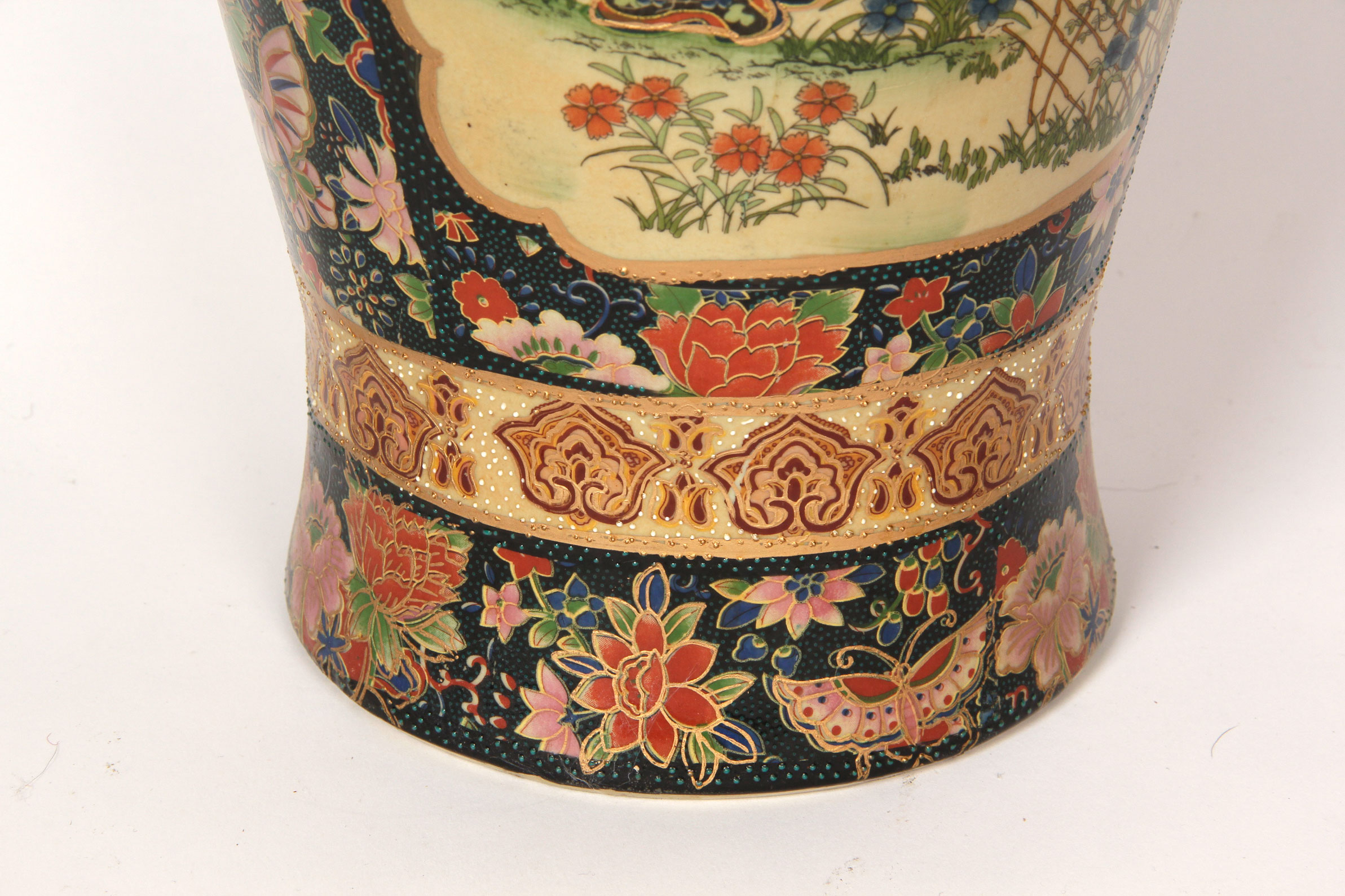 Large Chinese Satsuma Style Floor Vase