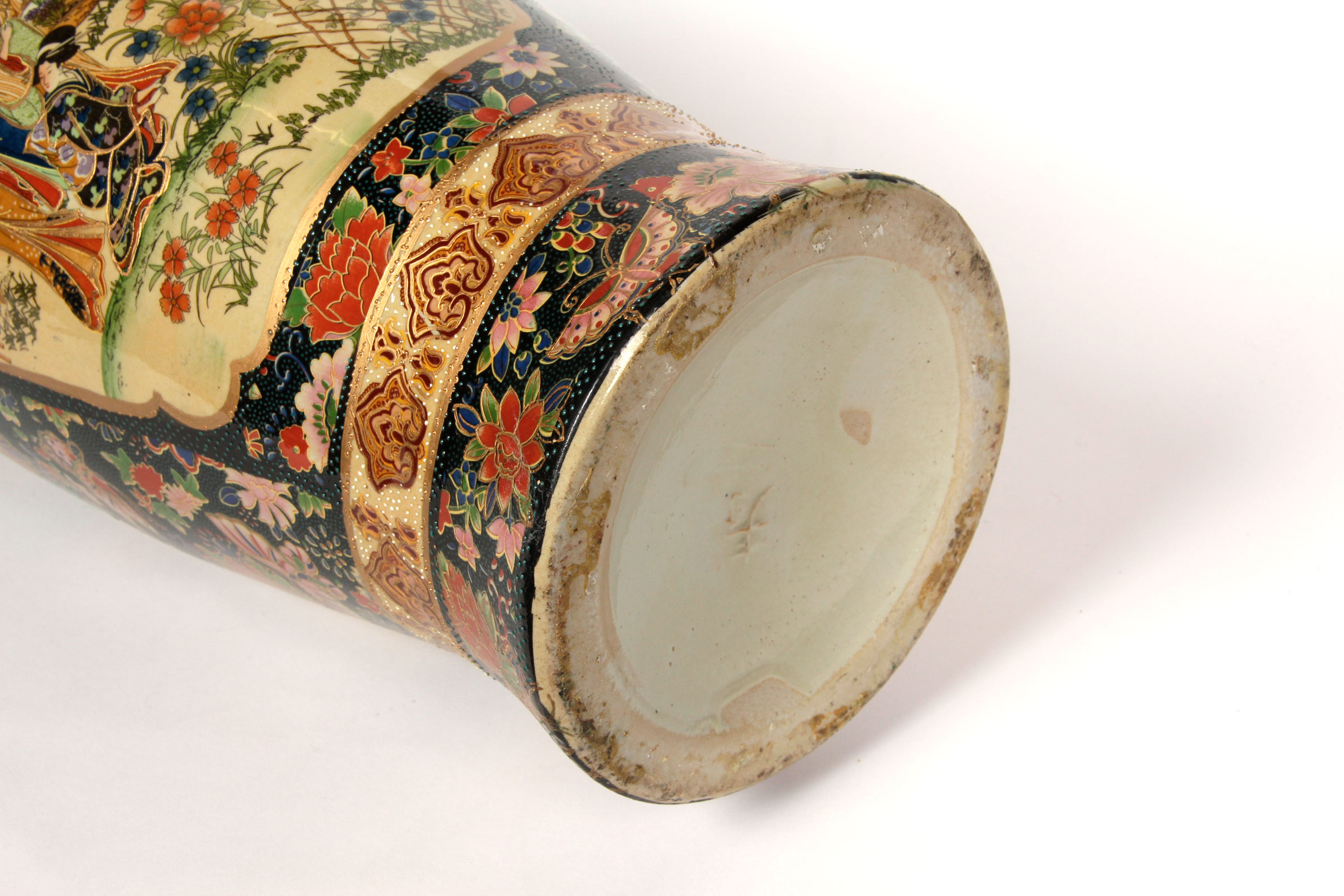 Large Chinese Satsuma Style Floor Vase