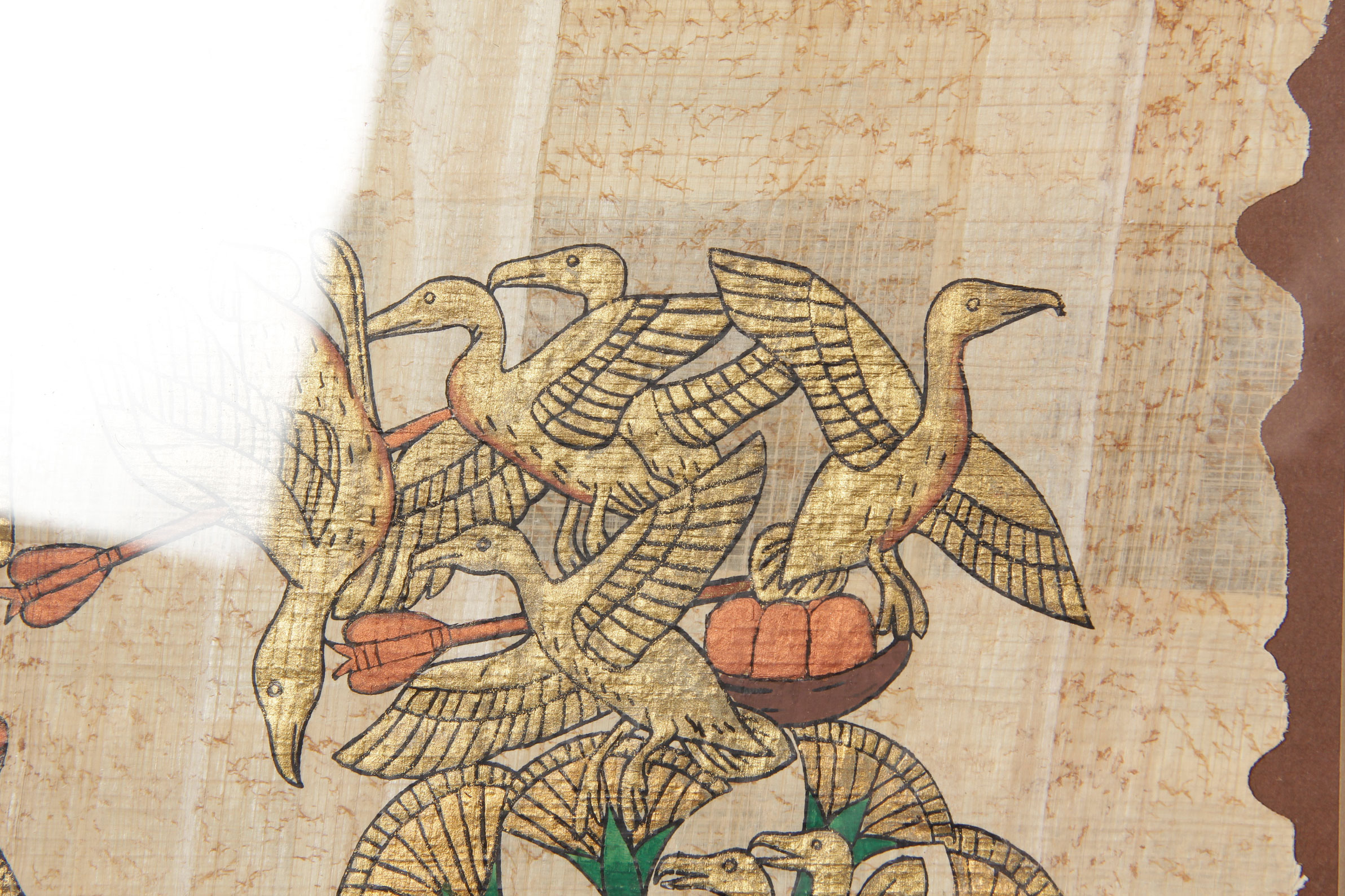 Framed Tutankhamun Papyrus by The Franklin Mint