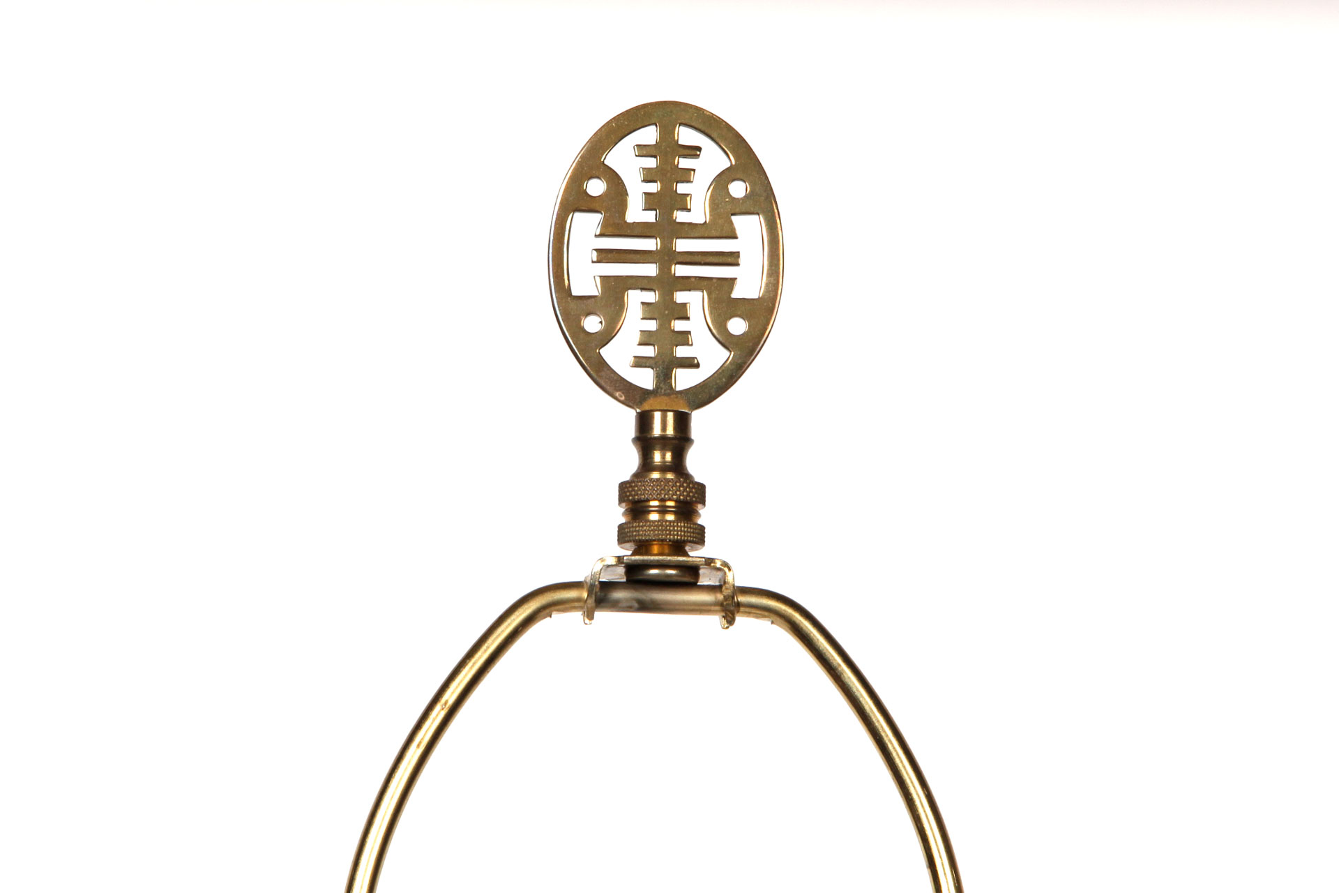 Chinese Famille Rose Style Lamp with Wooden Pedestal Base