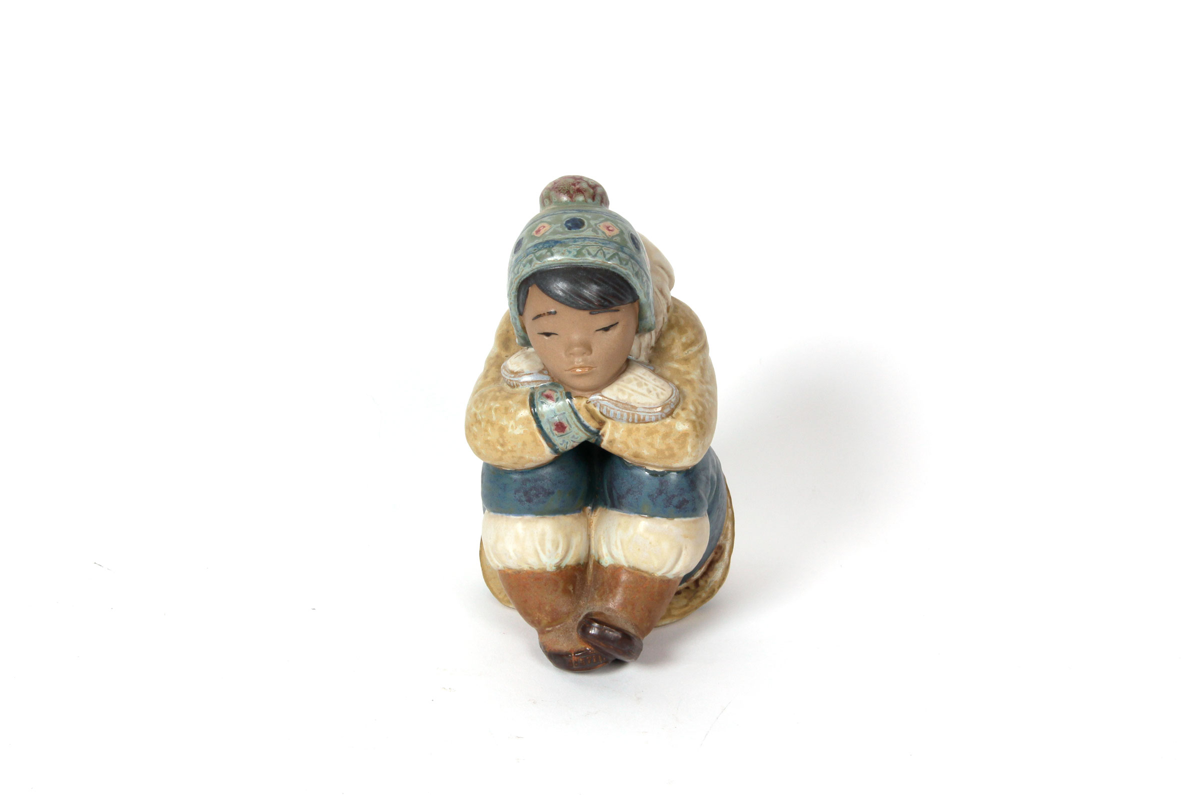Lladró "Pensive Eskimo Boy" Figurine