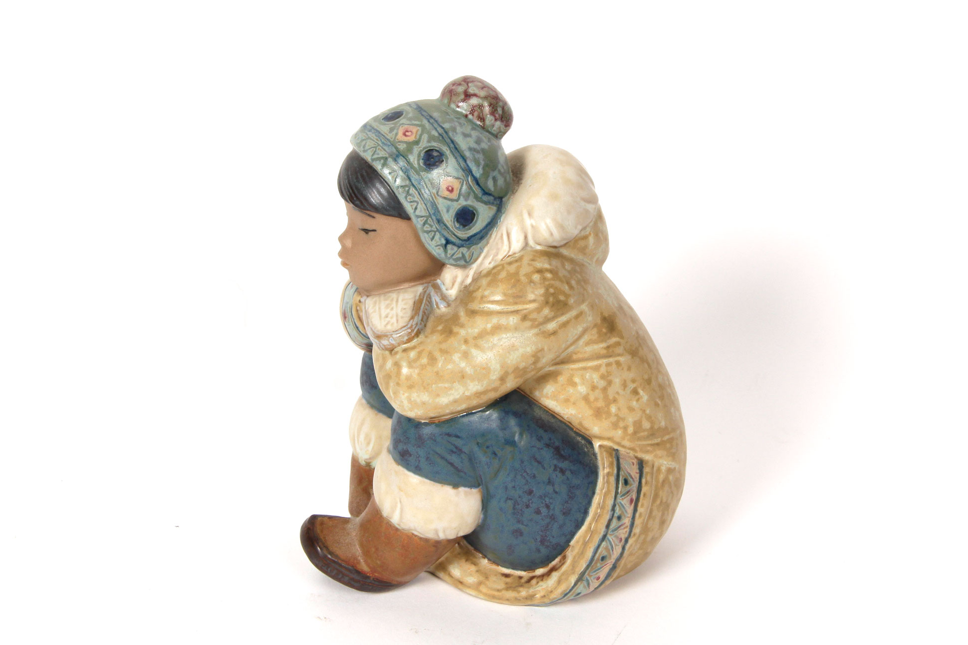 Lladró "Pensive Eskimo Boy" Figurine
