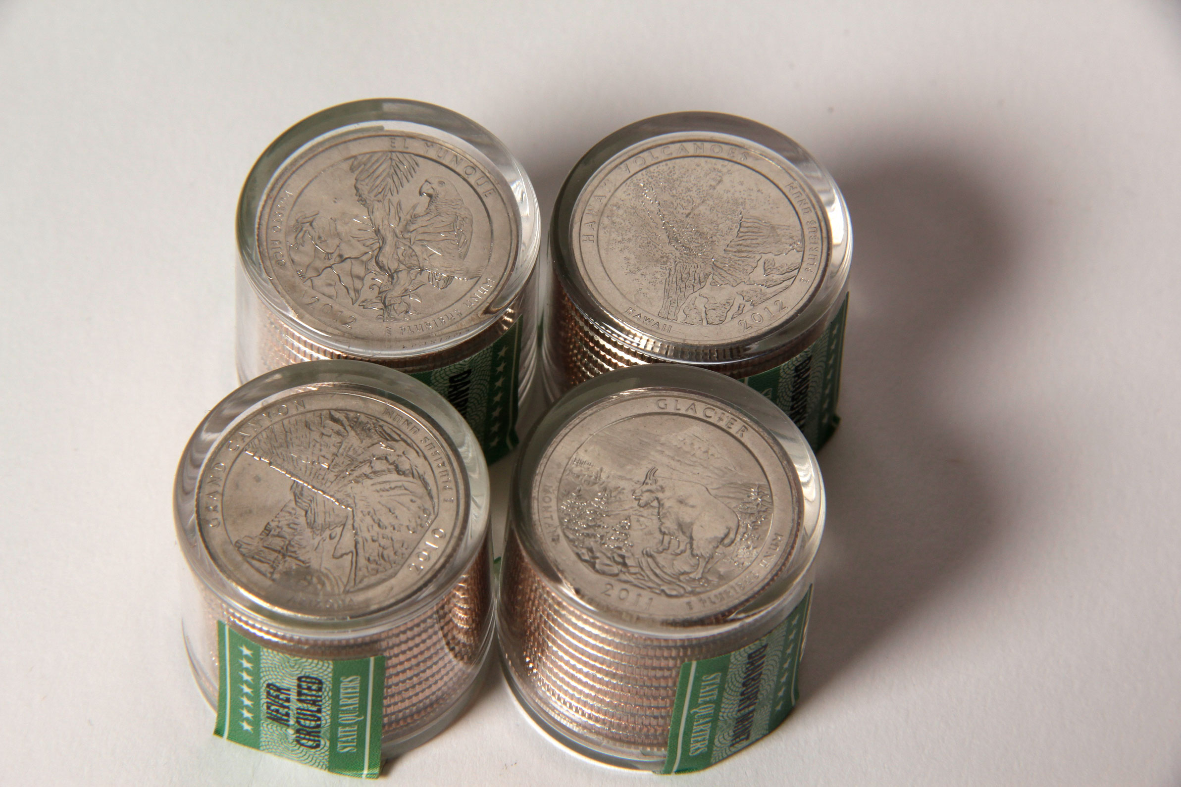 Wooden Box with National Park Quarters by The Danbury Mint