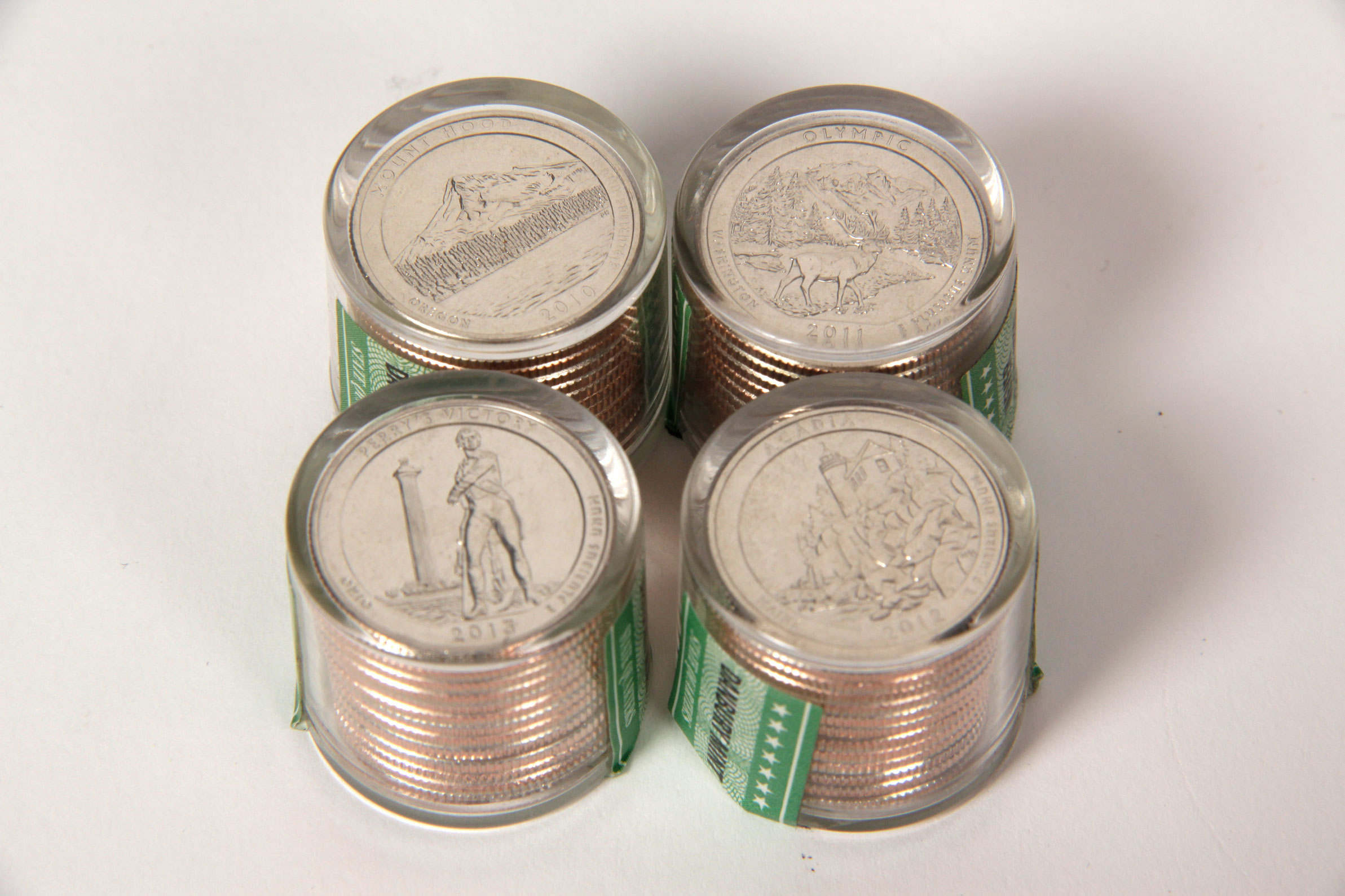 Wooden Box with National Park Quarters by The Danbury Mint