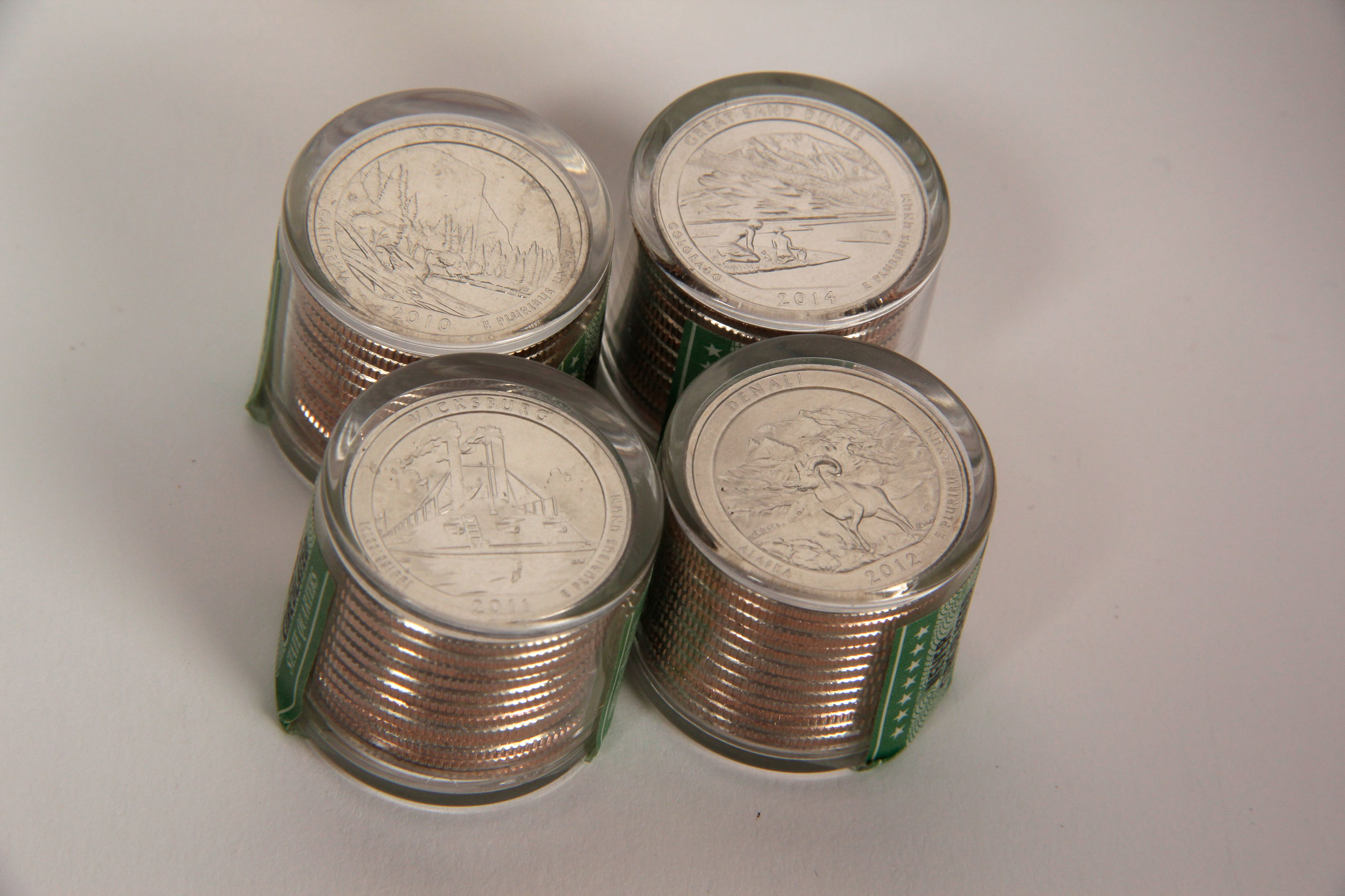 Wooden Box with National Park Quarters by The Danbury Mint