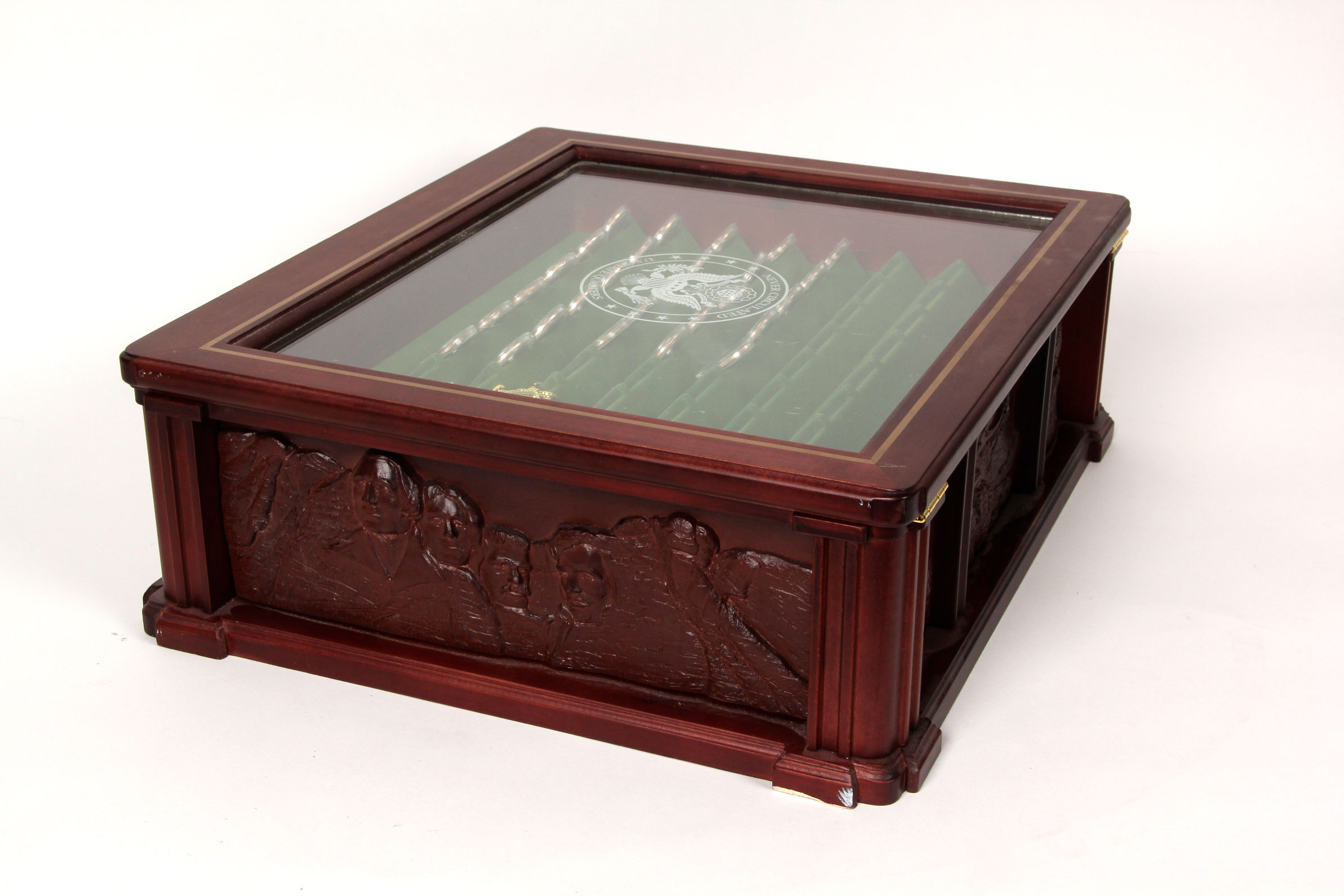 Wooden Box with National Park Quarters by The Danbury Mint