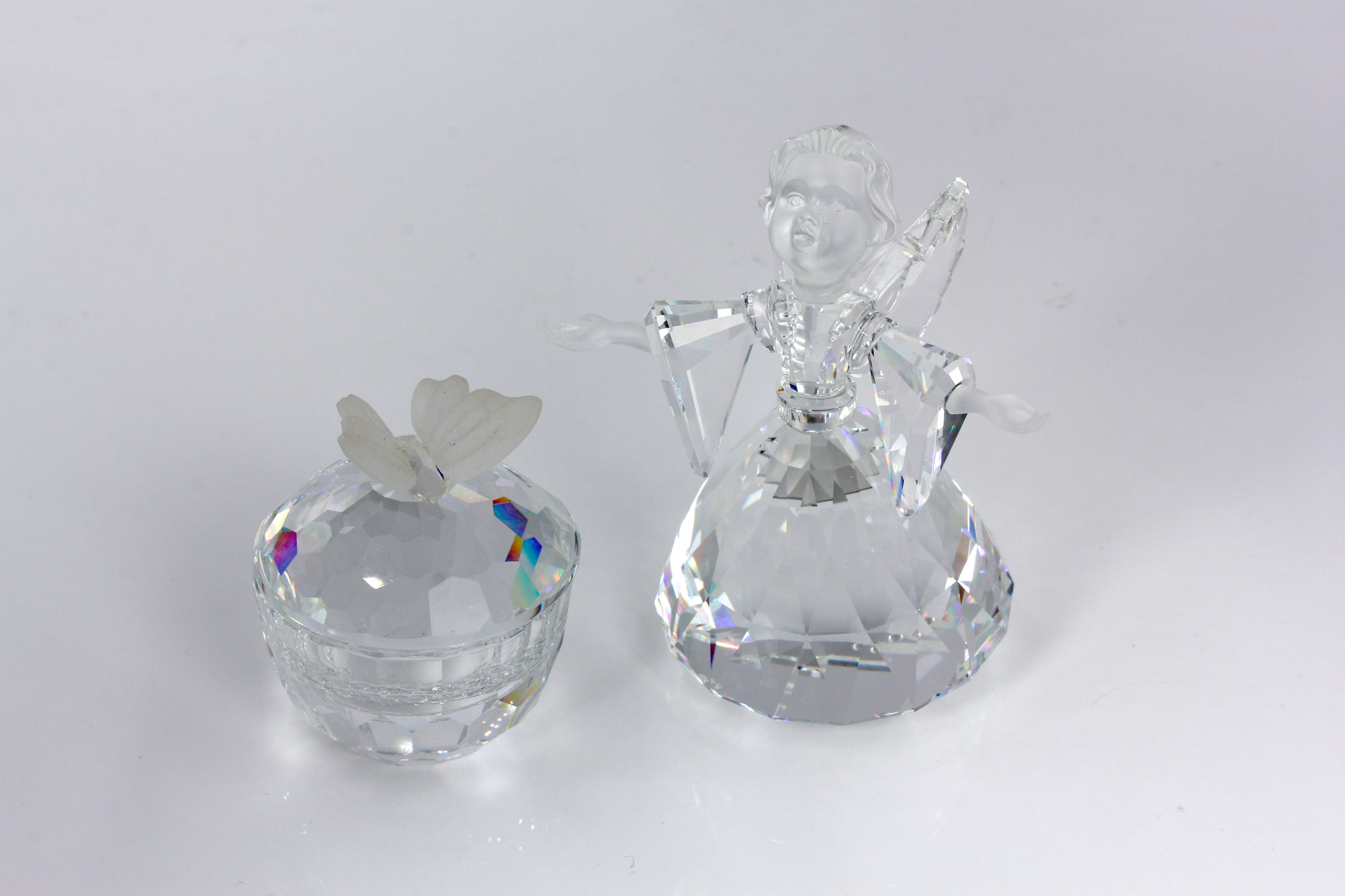 Swarovski Angel Figurine and Trinket Box
