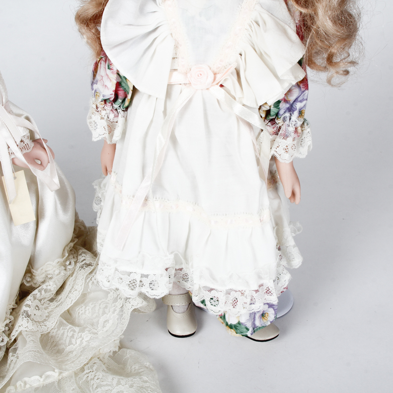 Pair of Vintage Porcelain Dolls