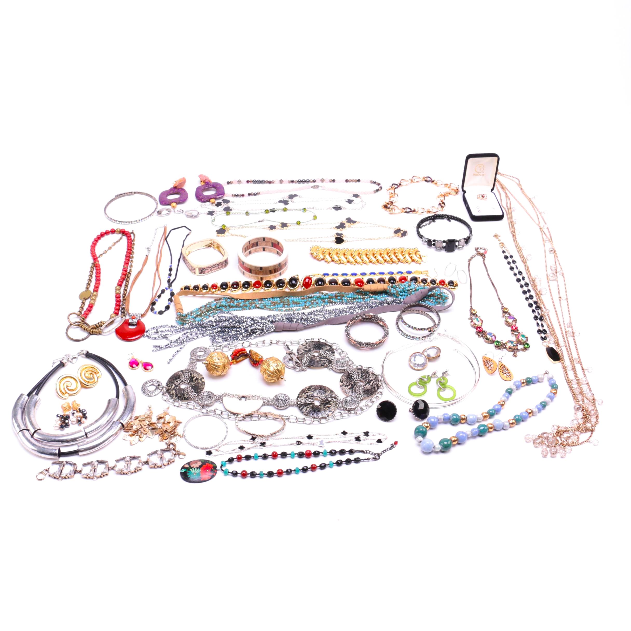 Assortment of Jewelry Including Yves Saint Laurent