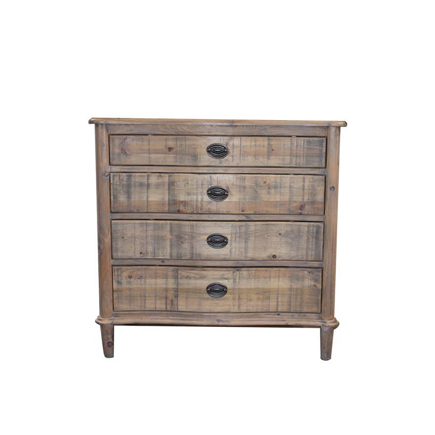 Serpentine-Front Chest With Four Drawers