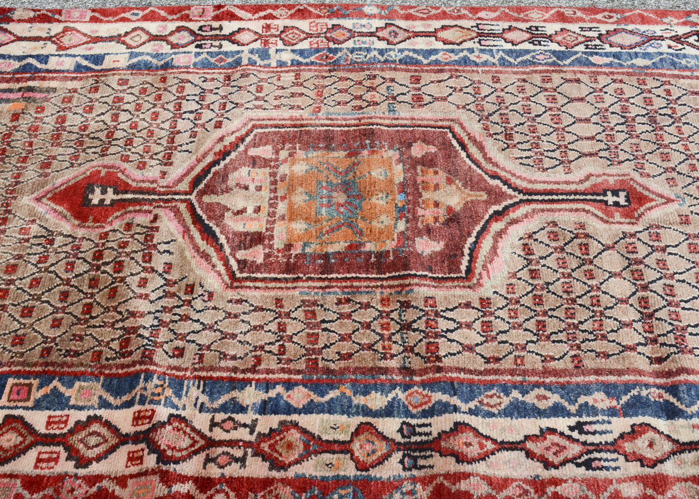 Vintage Hand-Knotted Persian Bakshaish Area Rug