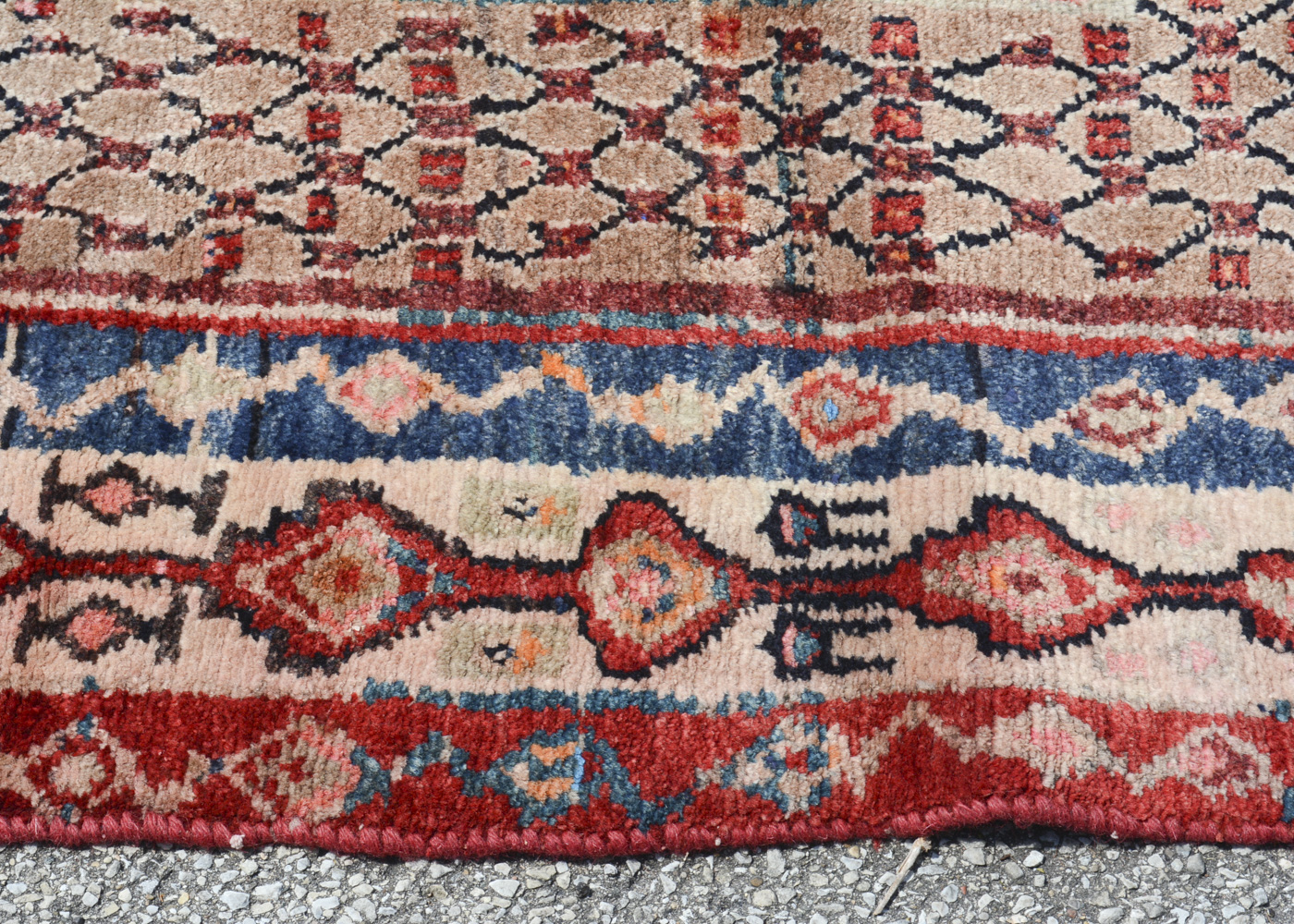 Vintage Hand-Knotted Persian Bakshaish Area Rug