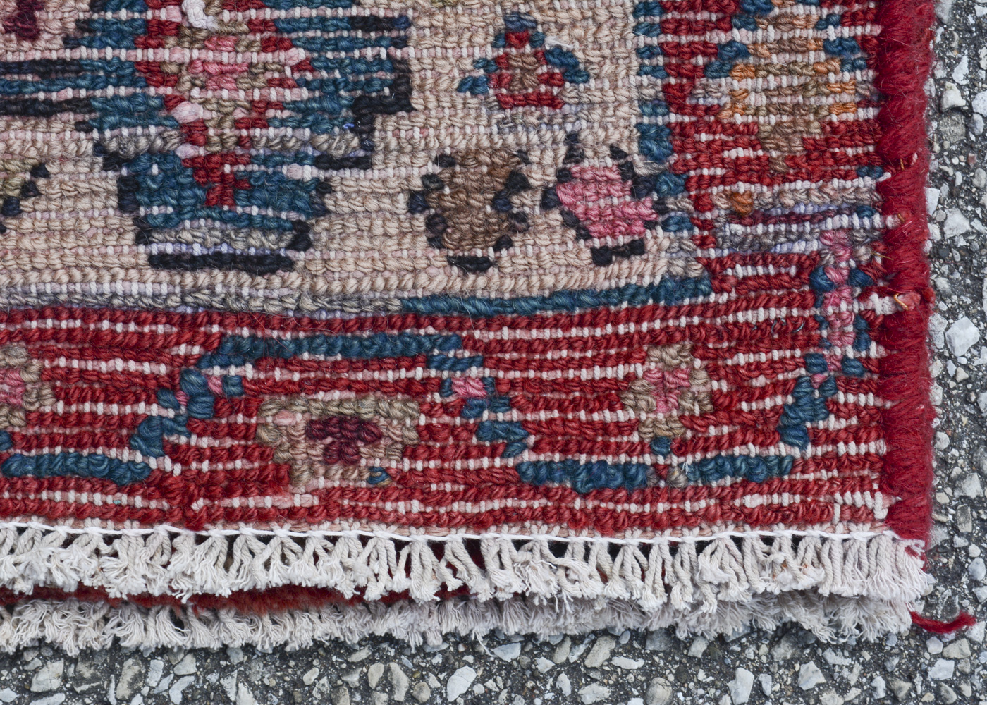 Vintage Hand-Knotted Persian Bakshaish Area Rug