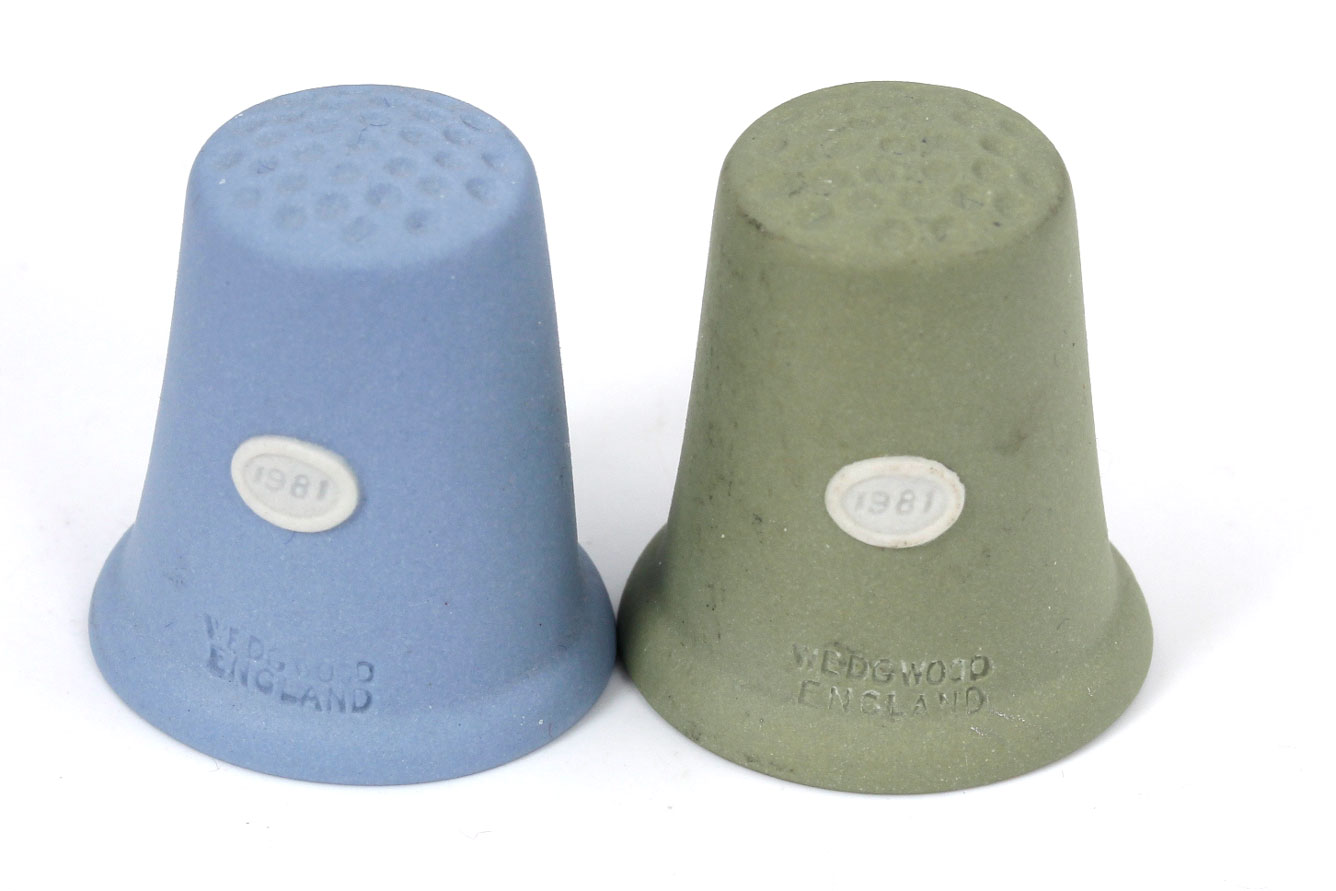 Collection of Vintage Thimbles Wedgwood, Belleek, and Limoges