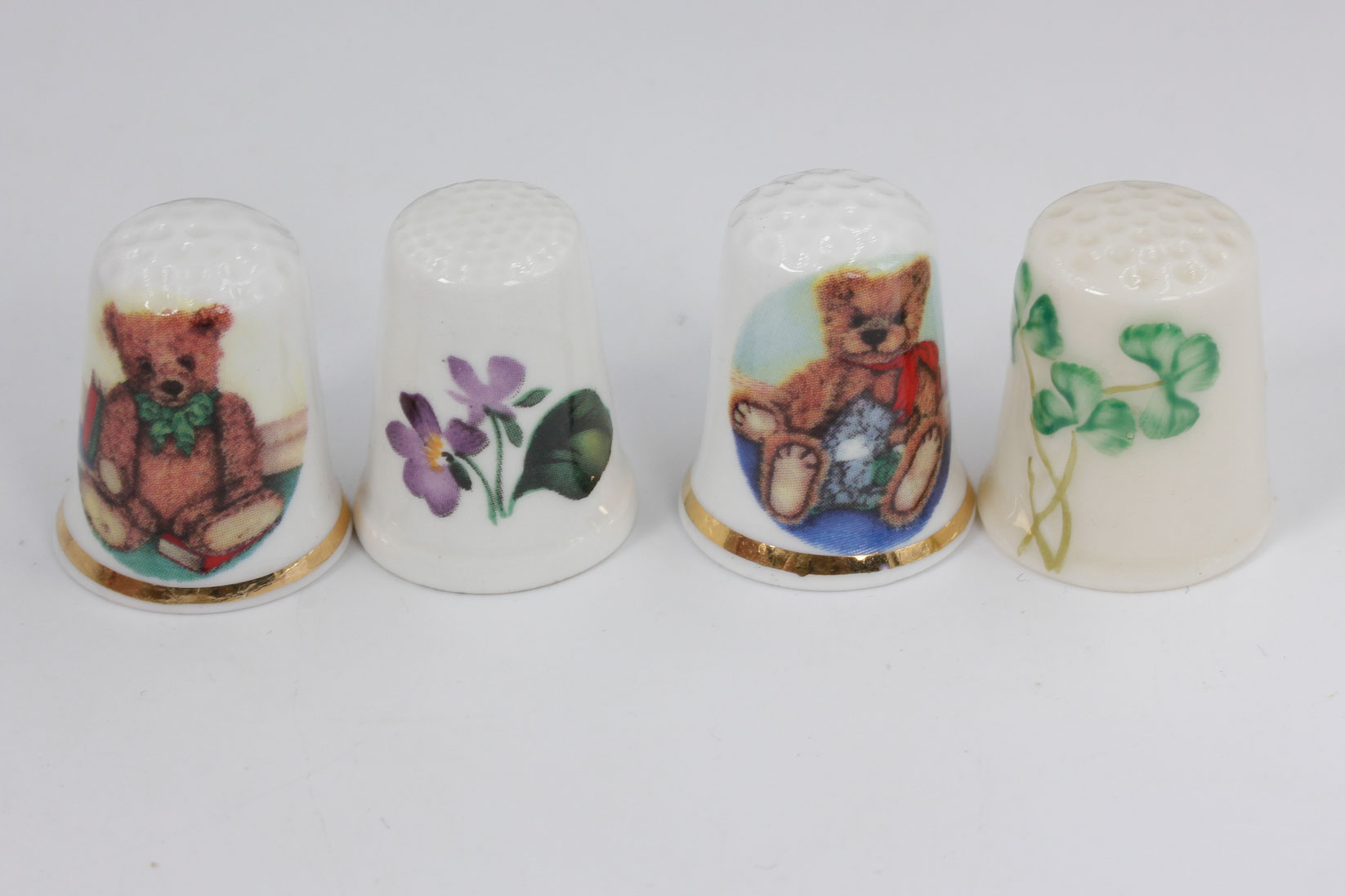 Collection of Vintage Thimbles Wedgwood, Belleek, and Limoges