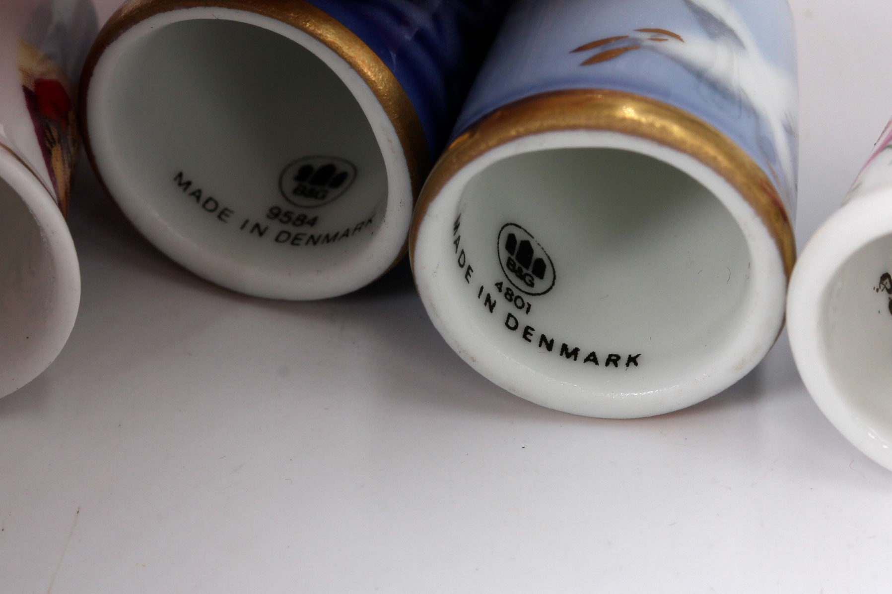 Collection of Vintage Thimbles Wedgwood, Belleek, and Limoges