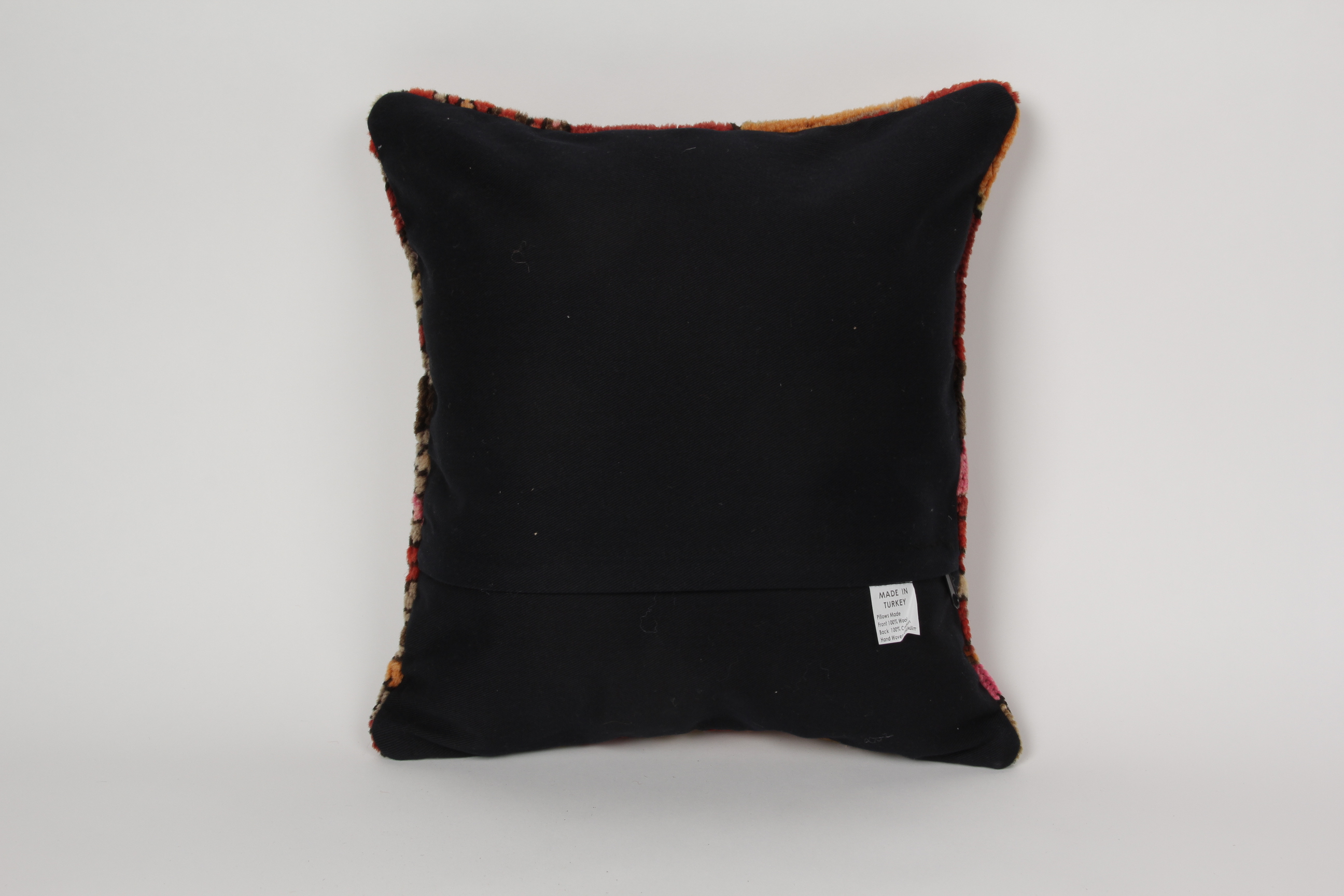 Hand-Knotted Lesghi Carpet Throw Pillow