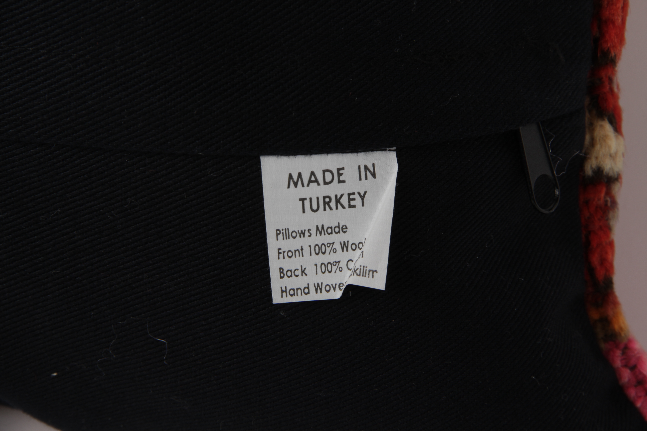 Hand-Knotted Lesghi Carpet Throw Pillow