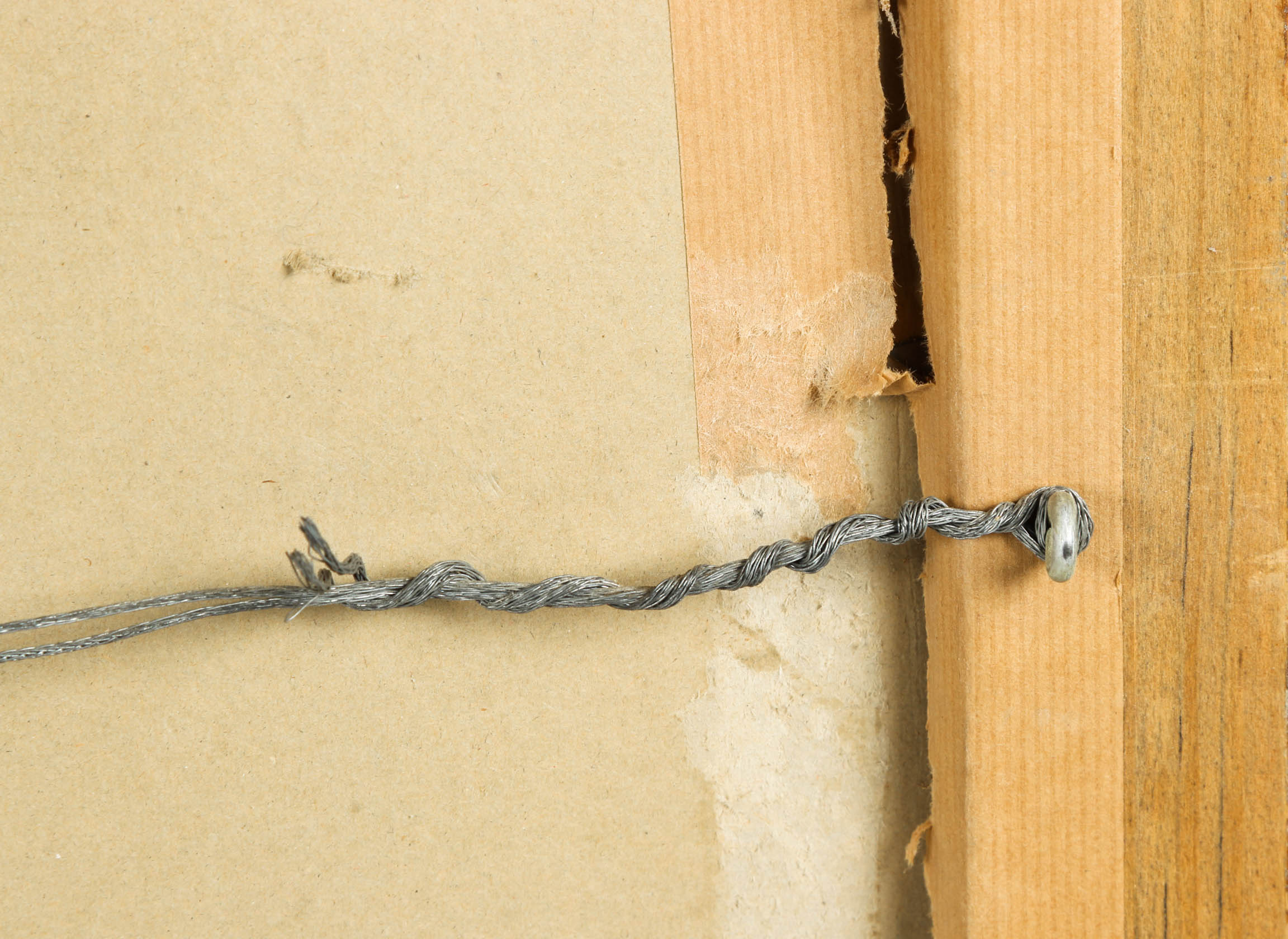 Don Werner Framed Watercolor and Ink on Linen