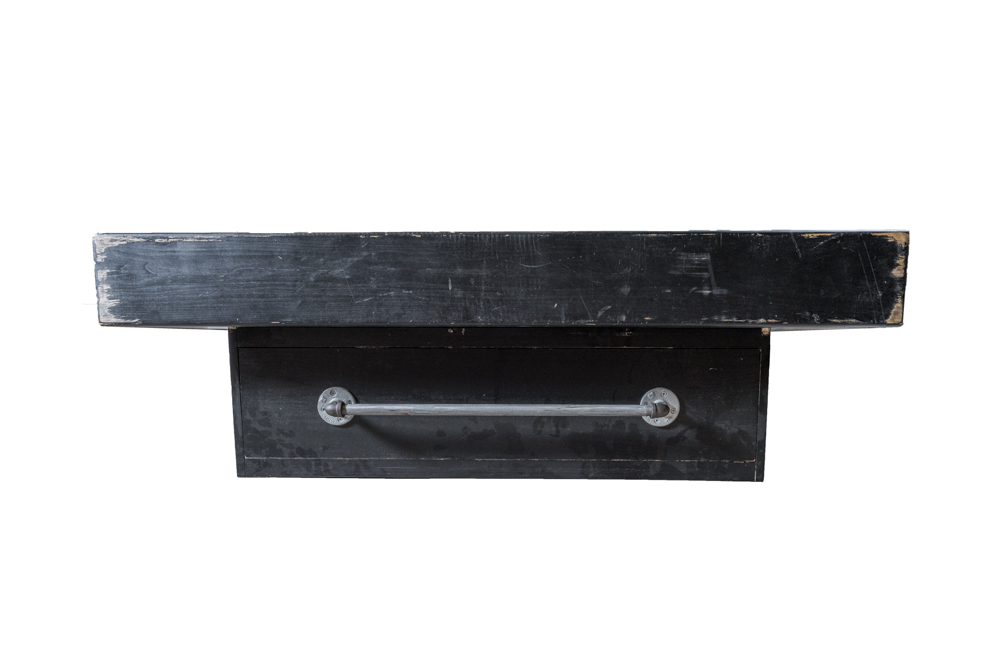 Black Wooden Bed Base