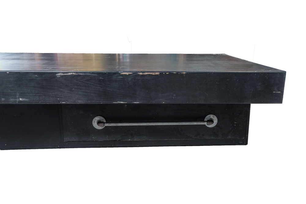 Black Wooden Bed Base