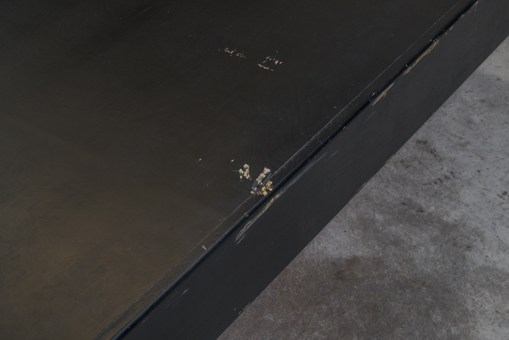 Black Wooden Bed Base