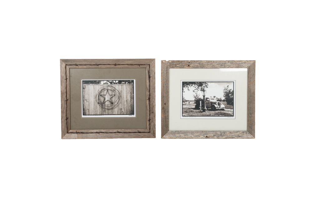 Signed Framed Texas Themed Photographs