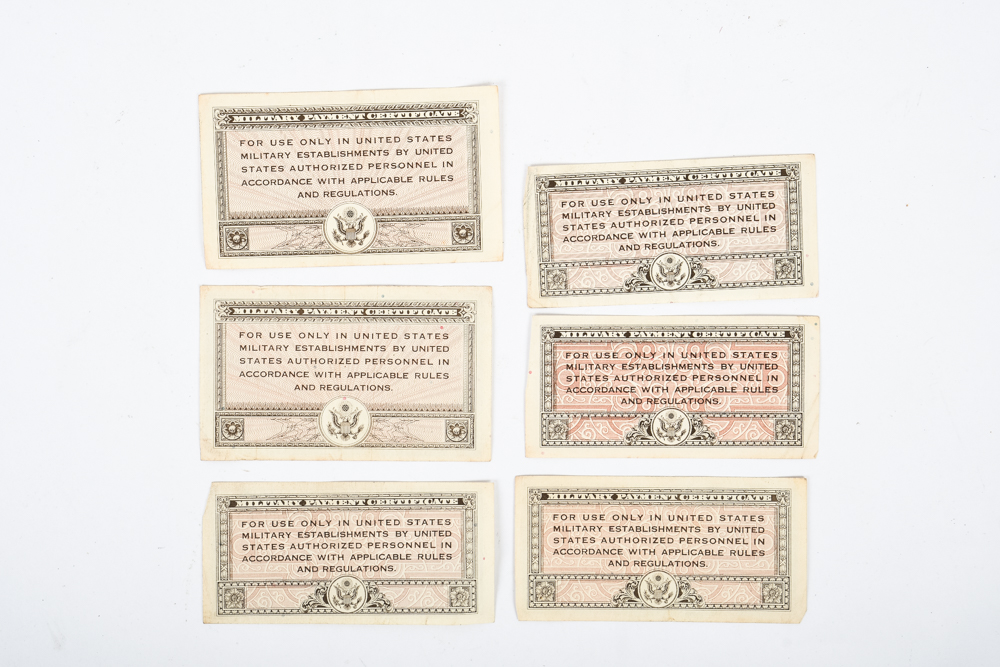 Collection of Vintage World War II US Military Currency