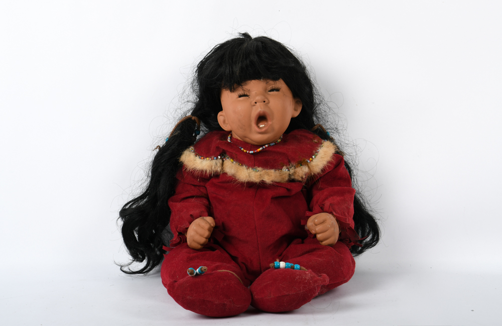 Signed Hand Crafted "Drowsy Baby" Porcelain Doll by Doll Artworks