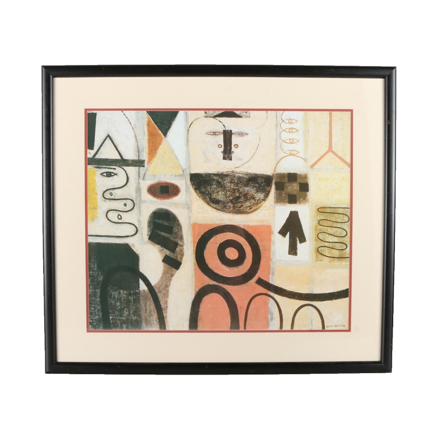 Offset Lithograph on Paper After Adolph Gottlieb "The Seer"