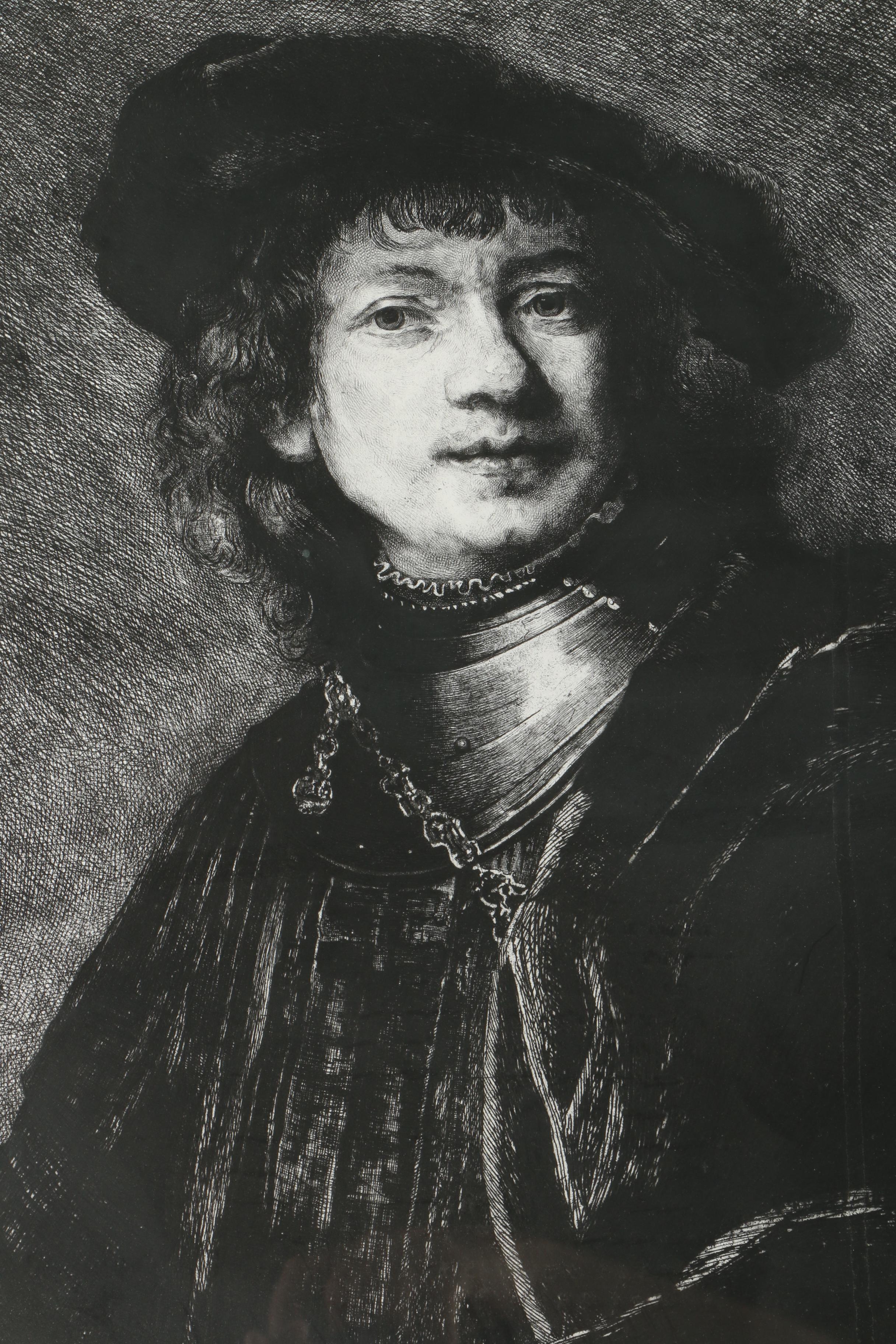 Georges Fouquet-Dorval Etching Copy after Rembrandt van Rijn