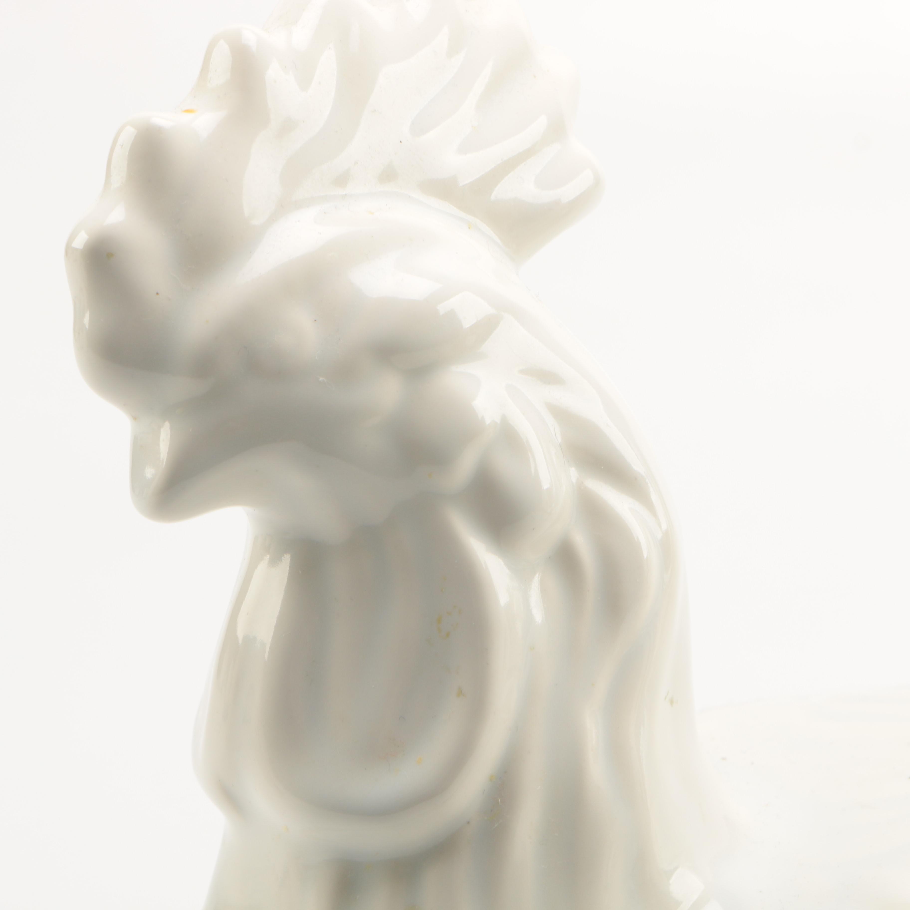 Portuguese Hen on Nest and Gurggle Jugs