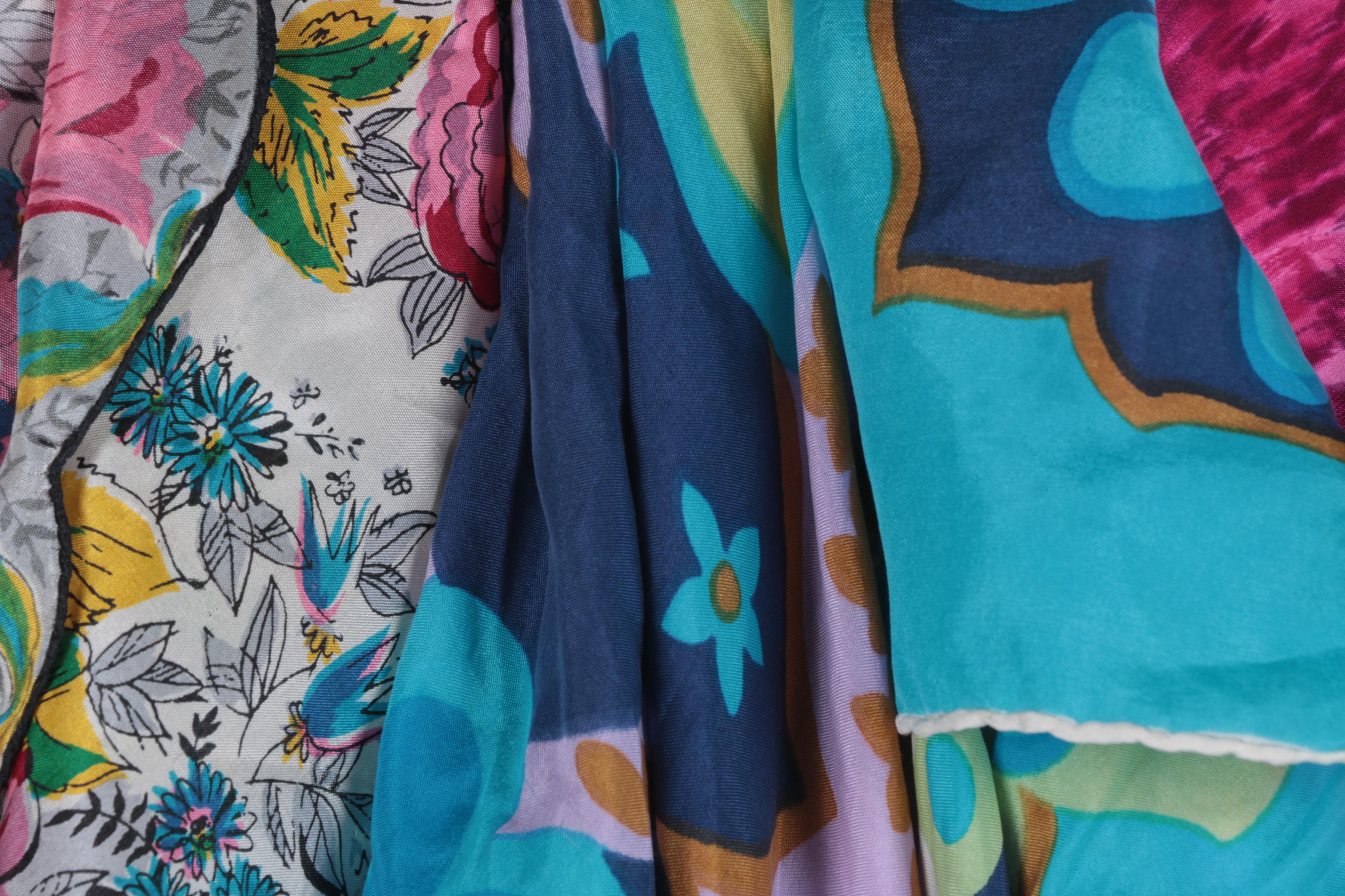 Silk Scarves Including Richard Allen