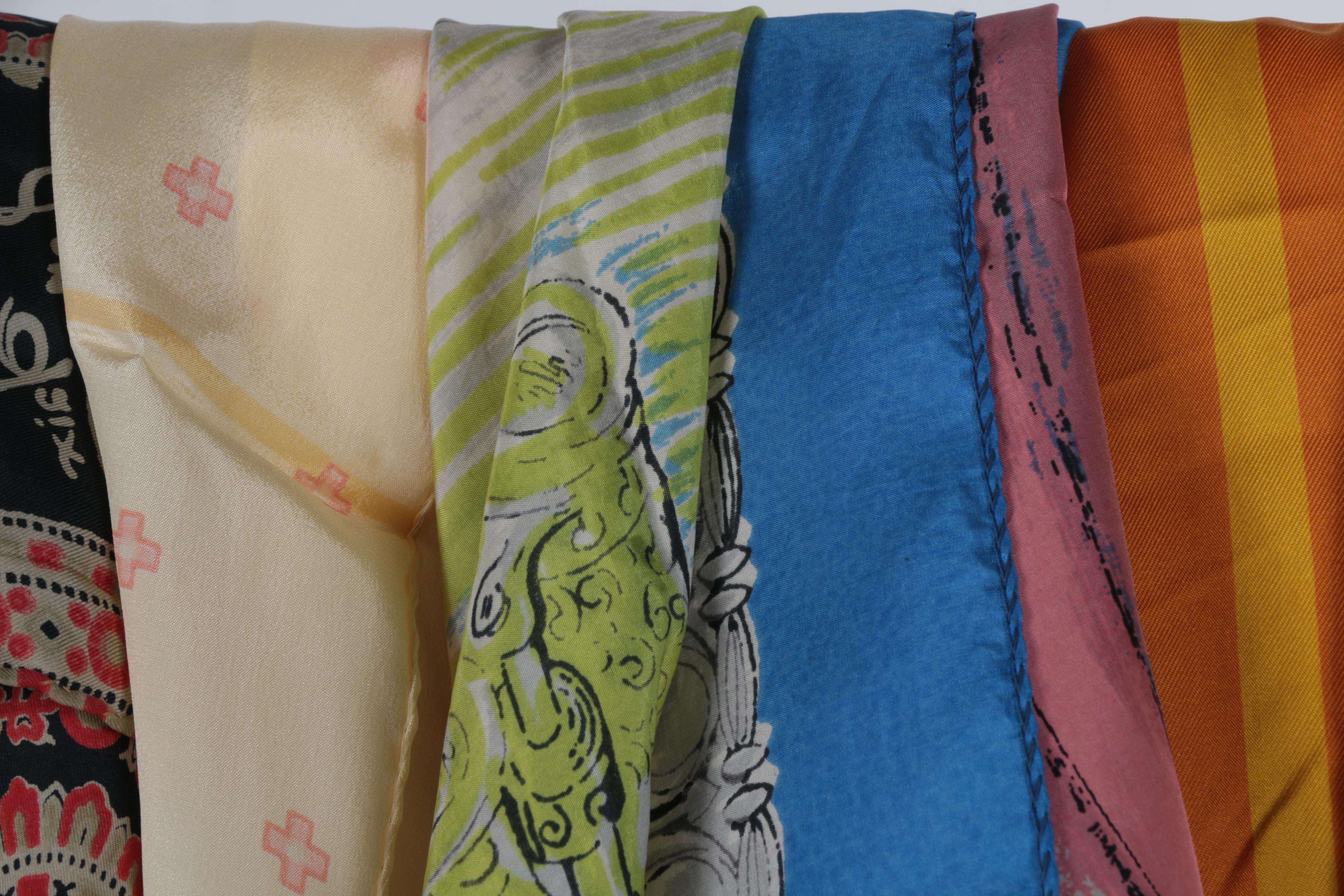 Silk Scarves Including Richard Allen
