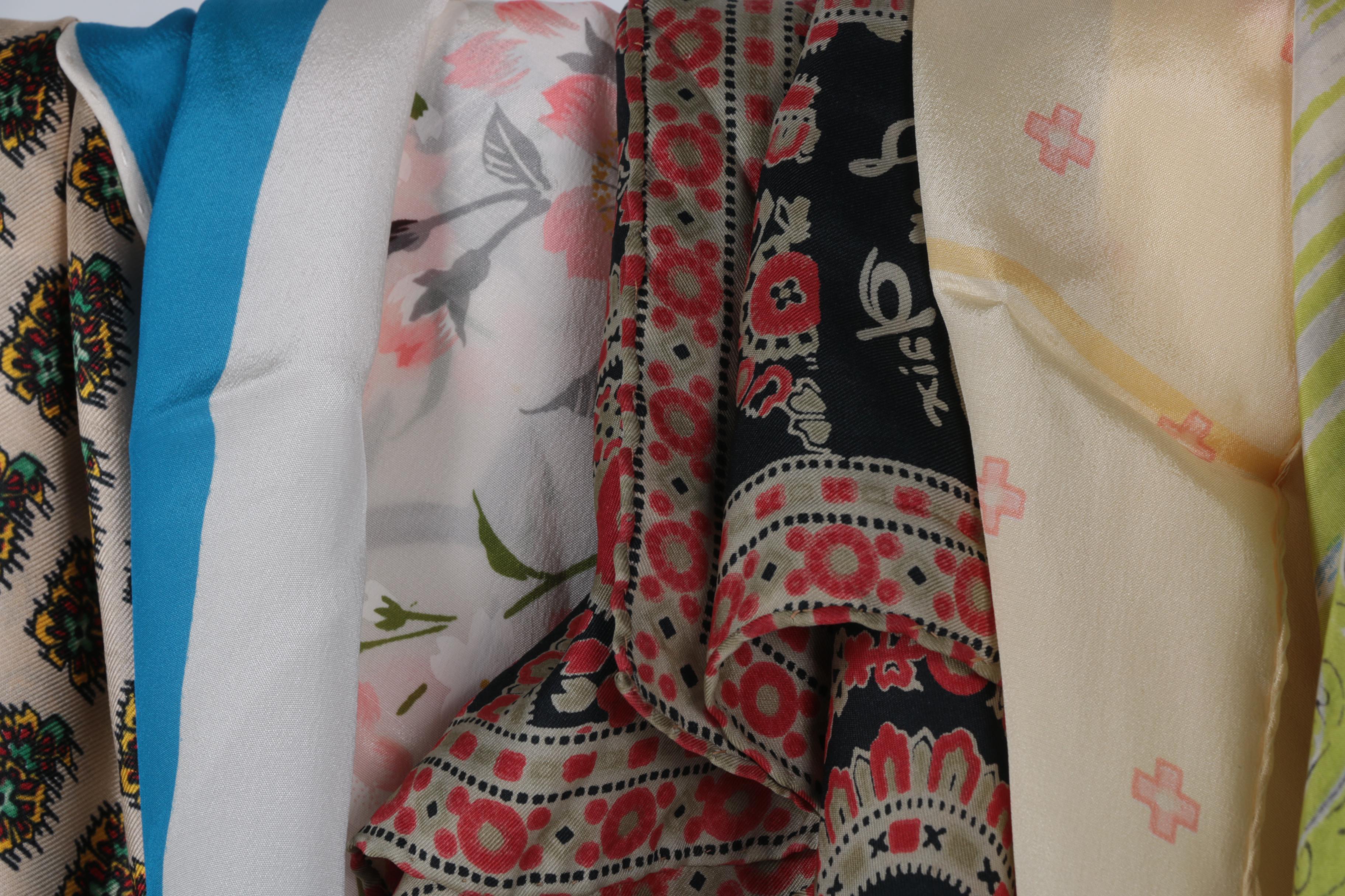 Silk Scarves Including Richard Allen