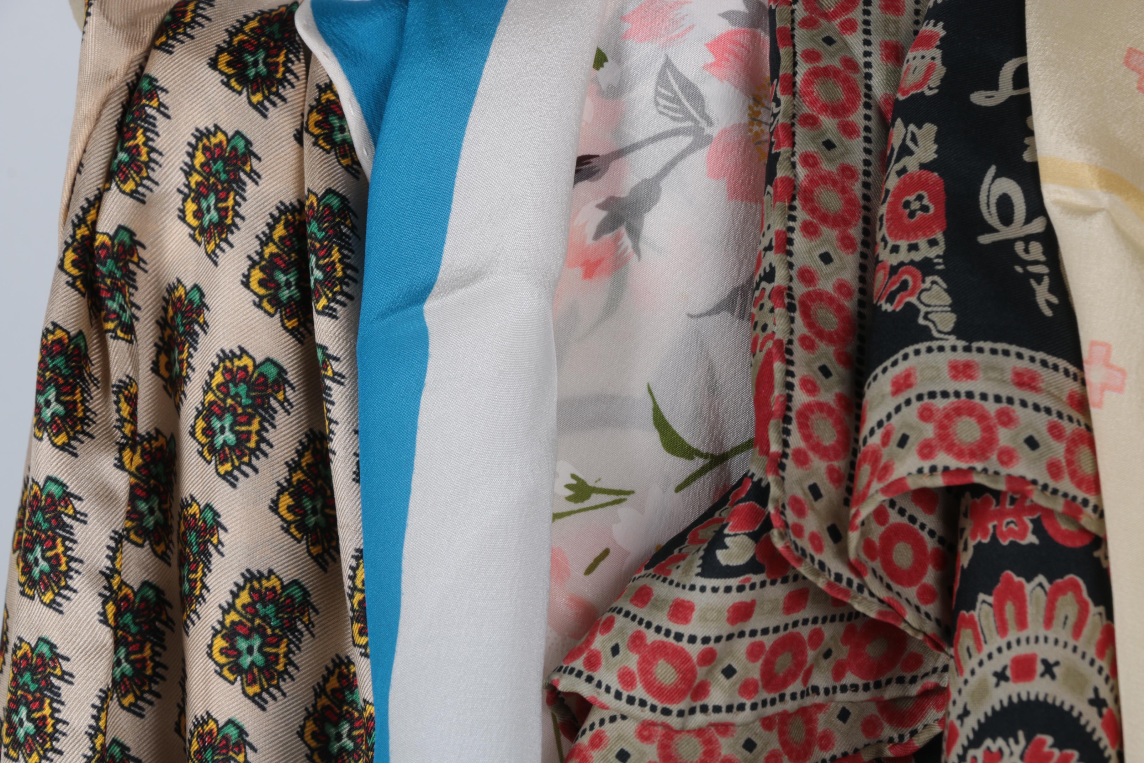 Silk Scarves Including Richard Allen