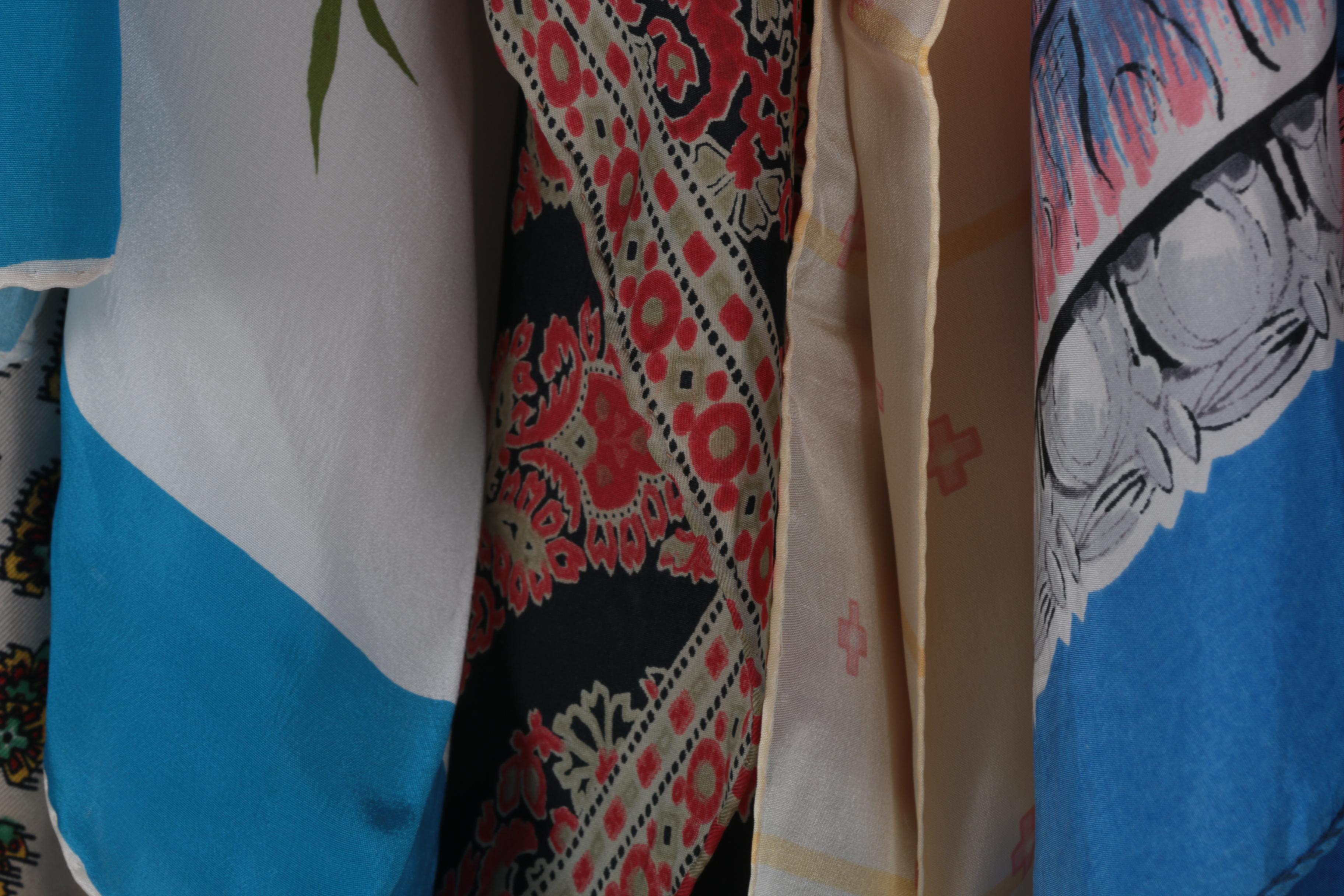 Silk Scarves Including Richard Allen