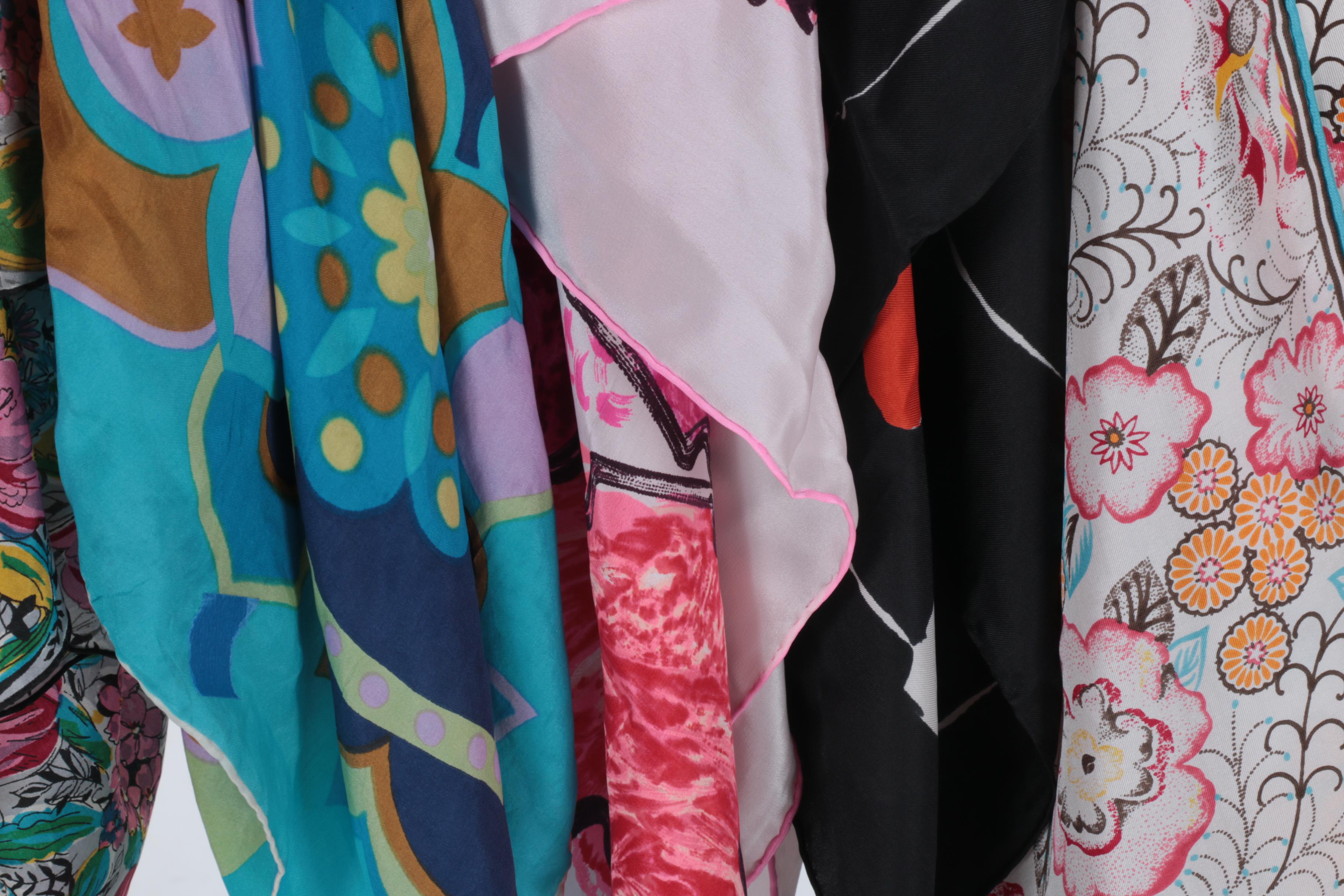 Silk Scarves Including Richard Allen