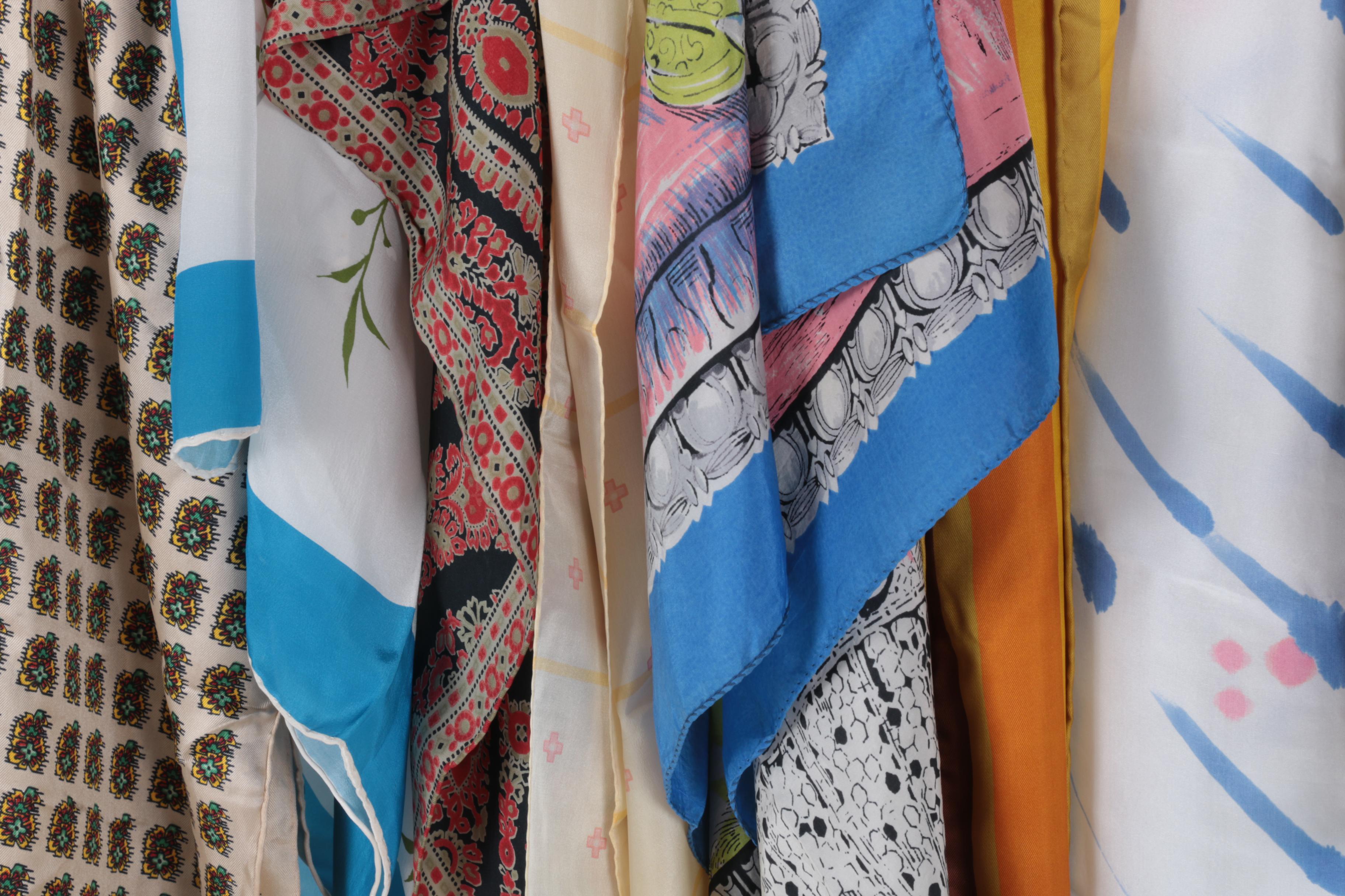 Silk Scarves Including Richard Allen