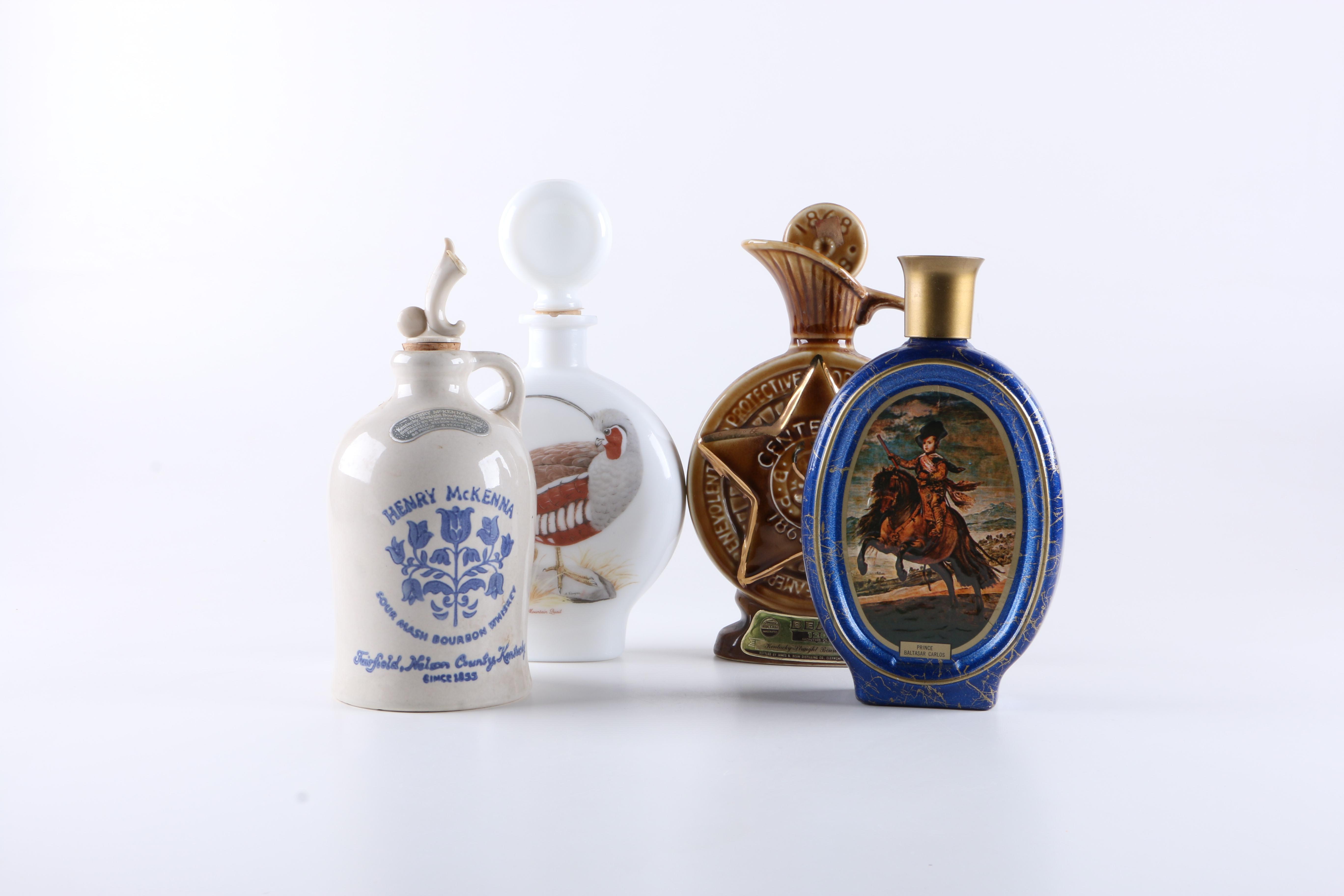 Vintage Decorative Ceramic Liquor Bottles